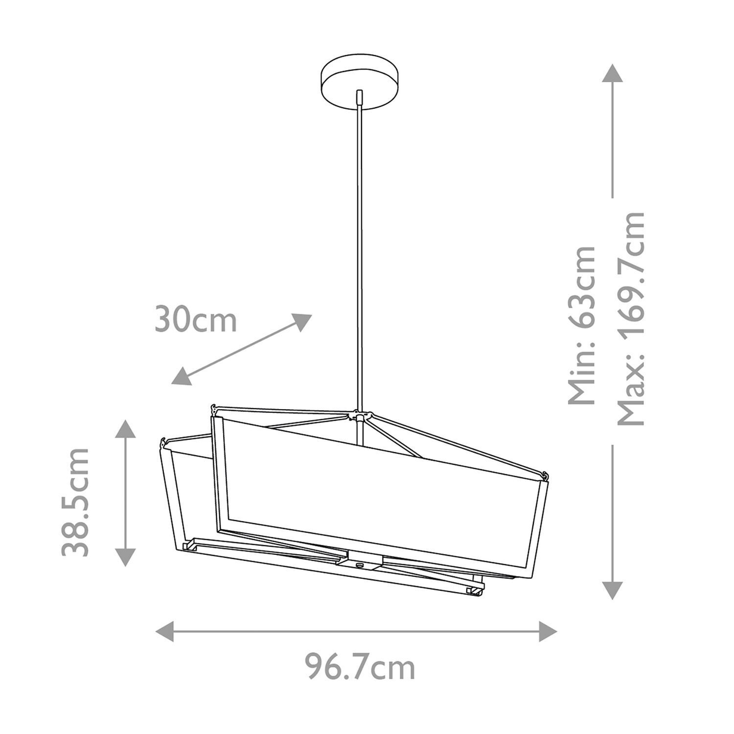 Hängelampe LED in Creme Gold B: 96,7 cm Modern Design Hängelampe LED in Creme Gold B: 96,7 cm Modern Design