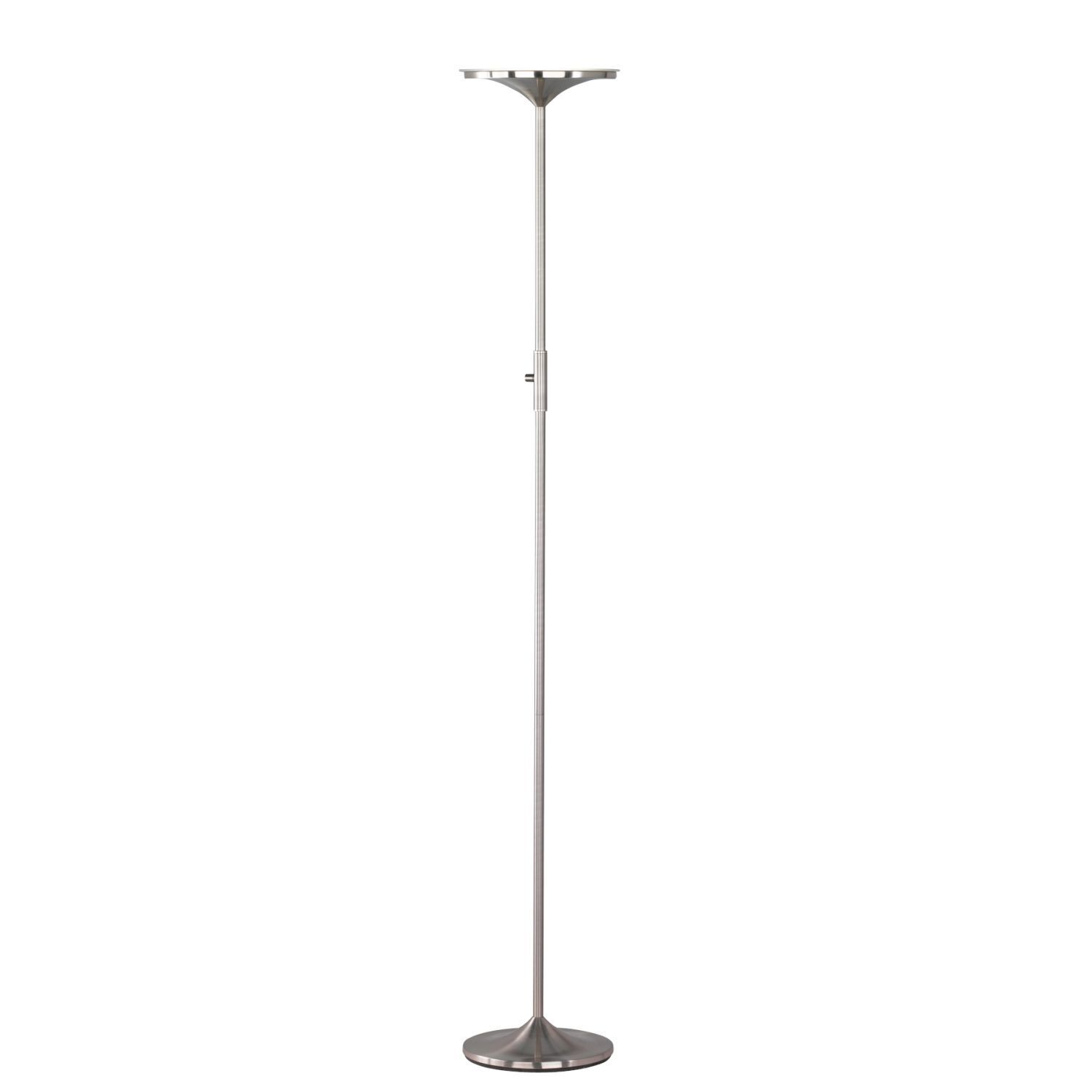 Moderne LED Stehlampe Standleuchte in mattem Nickel