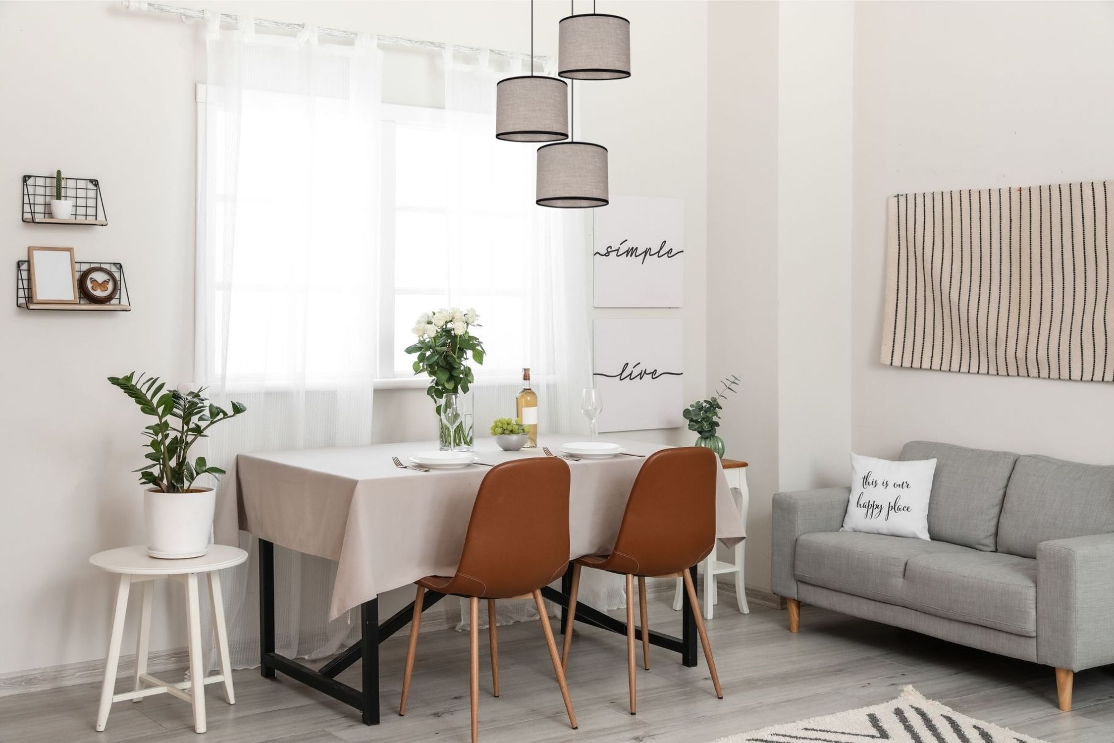 Speisesaal, Esstisch, Tisch, Dekoration für Zuhause, Innenarchitektur