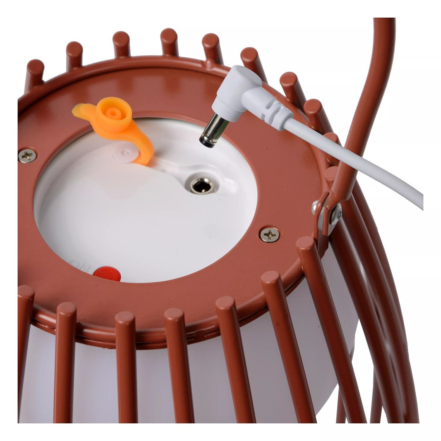 LED Akku Tischlampe dimmbar Rostbraun IP44 40 cm Balkon Sprudelbad, Wanne