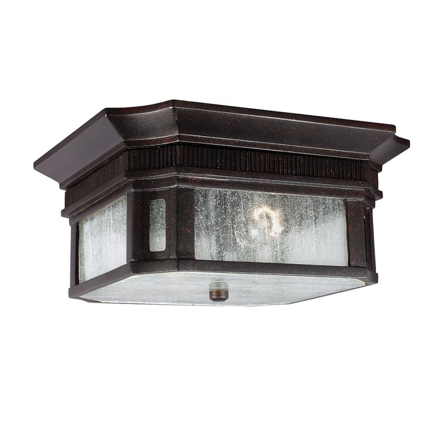 Deckenleuchte Außen in Bronze 2x E27 Regenglas Deckenleuchte, Leuchte