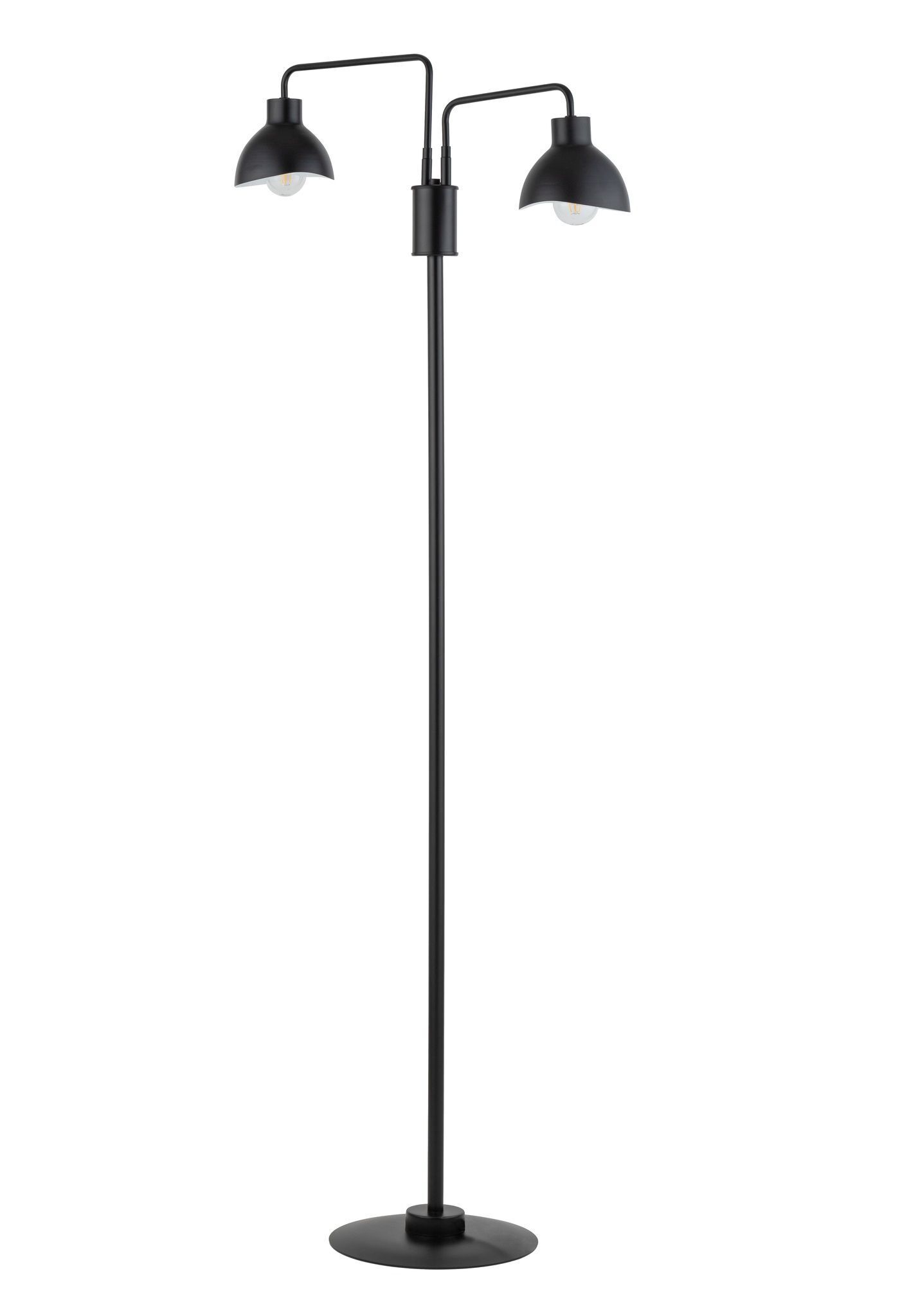 Schwarze Stehleuchte Metall Weiß groß 162 cm E27 Lesen