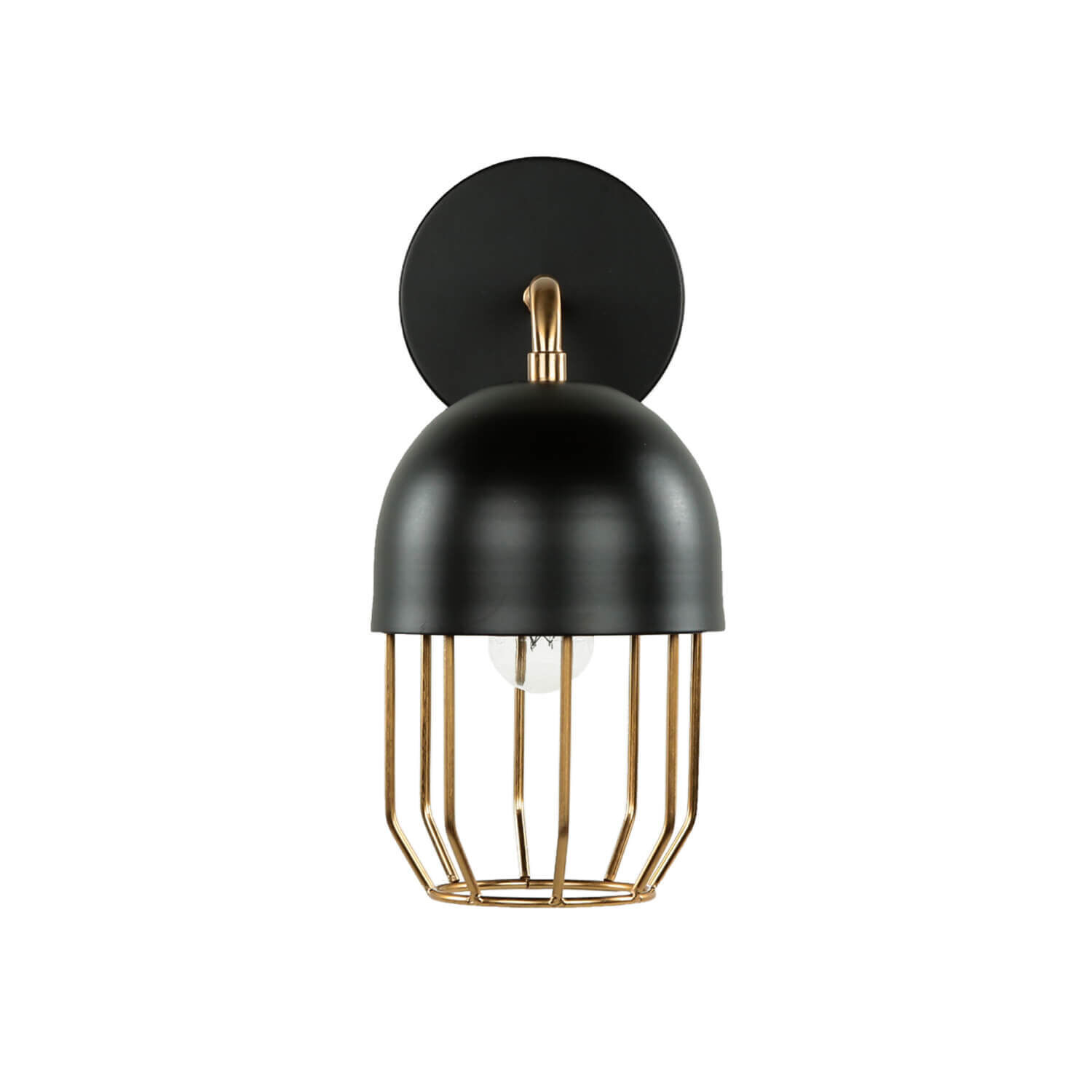 Wandleuchte Schwarz Gold E14 Metall Loft Design QUINN Leuchte, Lampe
