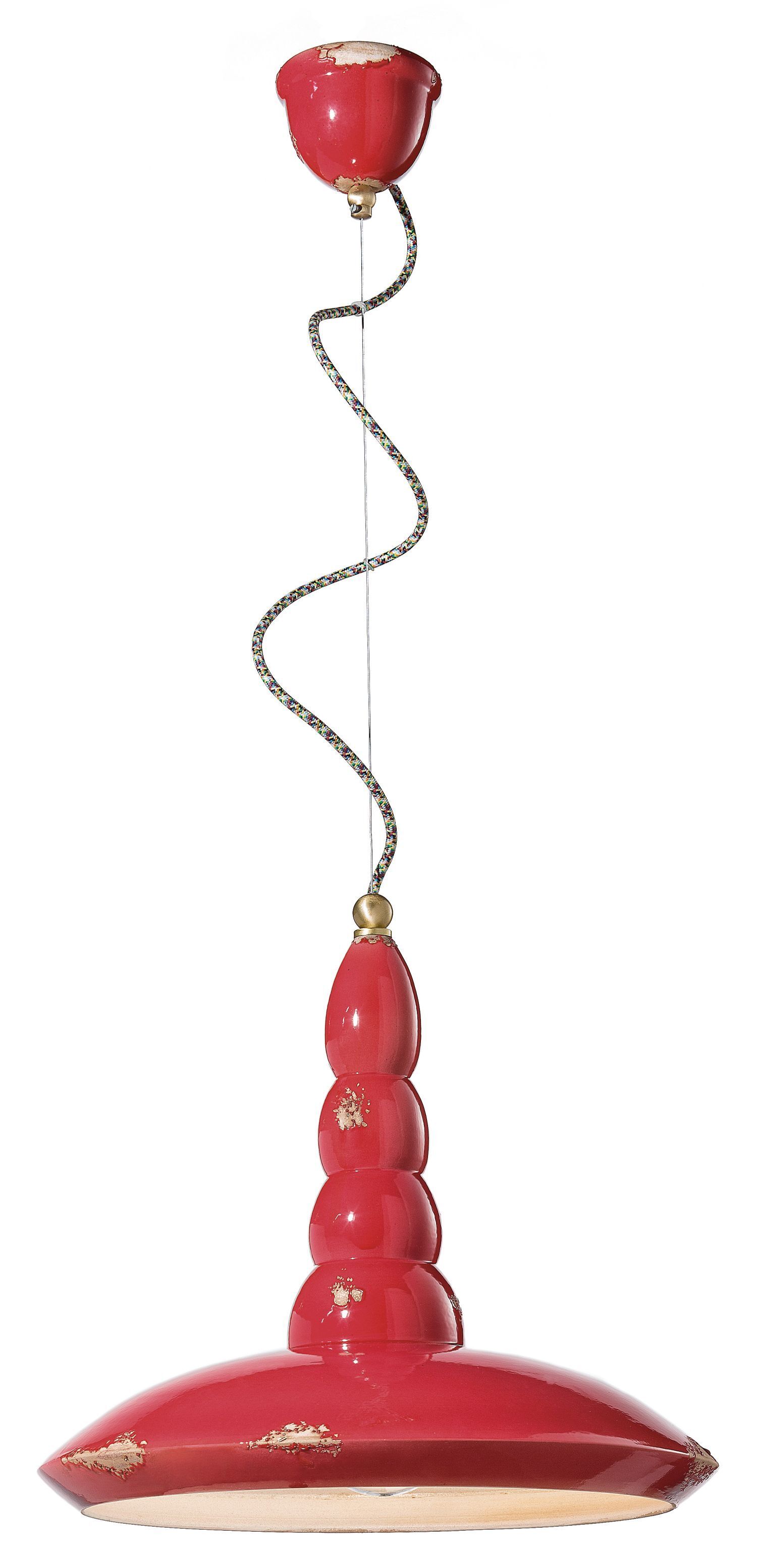 Hängeleuchte Keramik E27 D: 40 cm rund H: max. 137 cm