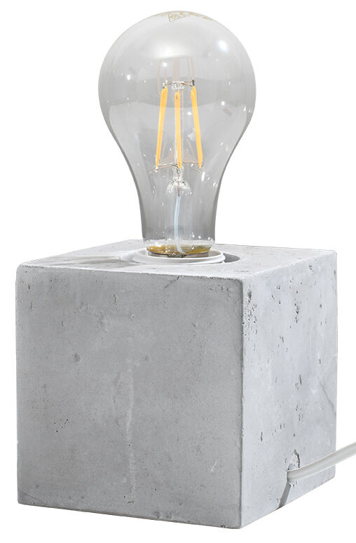 Dekorative Tischlampe Beton H:10cm klein Würfel