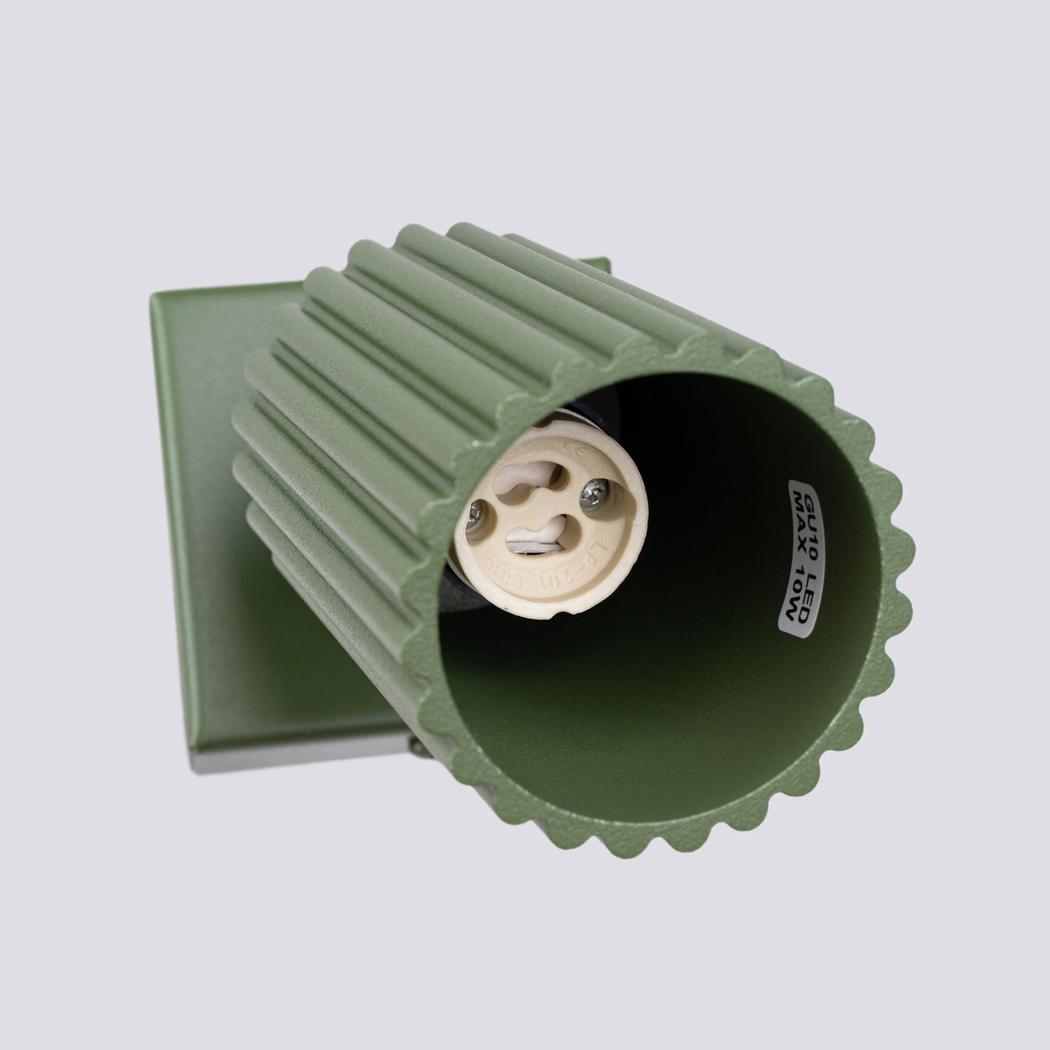 Wandleuchte klein B: 8 cm Grün schwenkbar Aluminium GU10