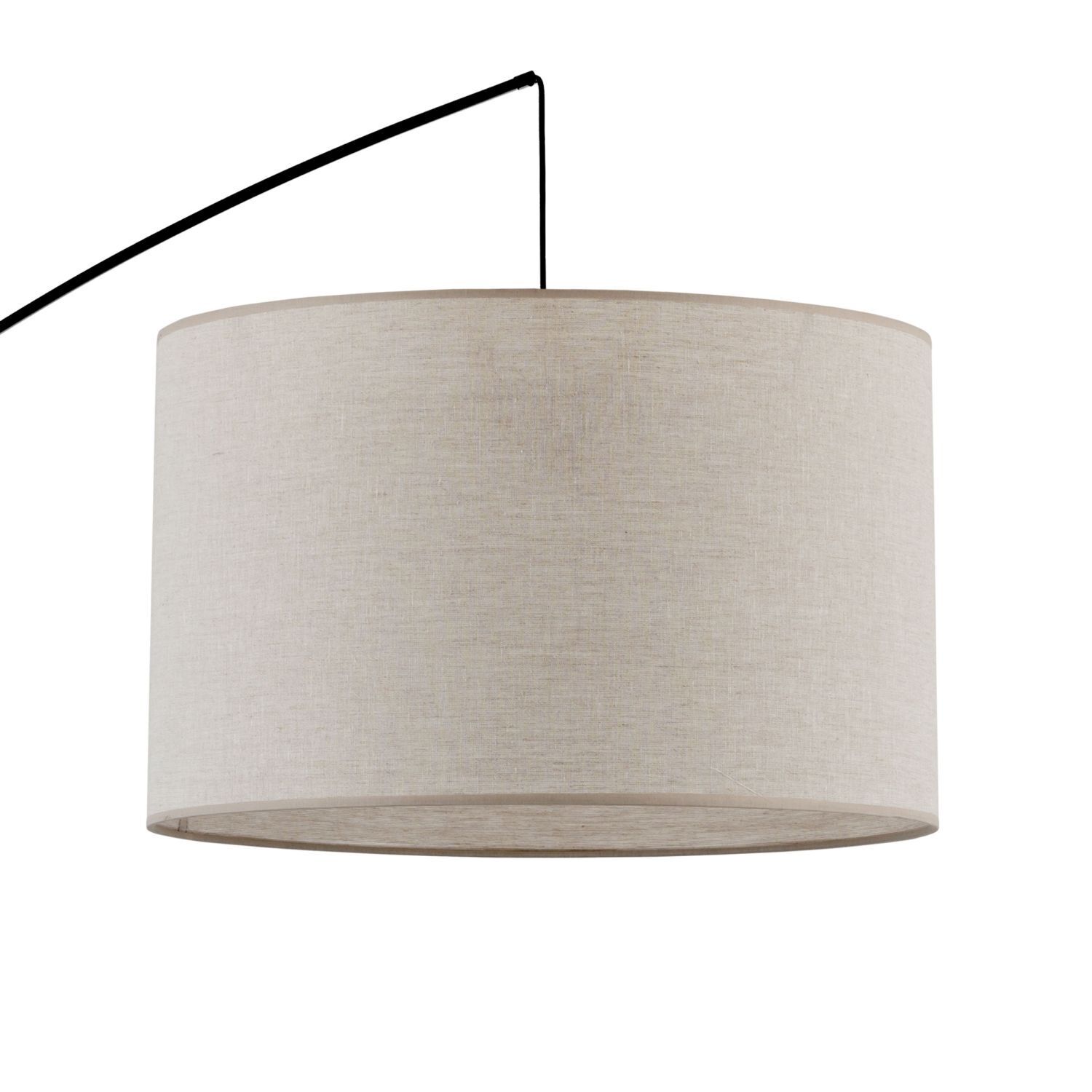 Bogenlampe groß Stoff Metall gebogen 245 cm hoch