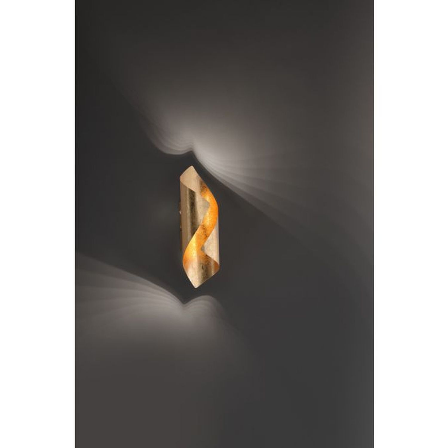 Stilvolle LED Wandleuchte Schalter 3000 K in Blattgold