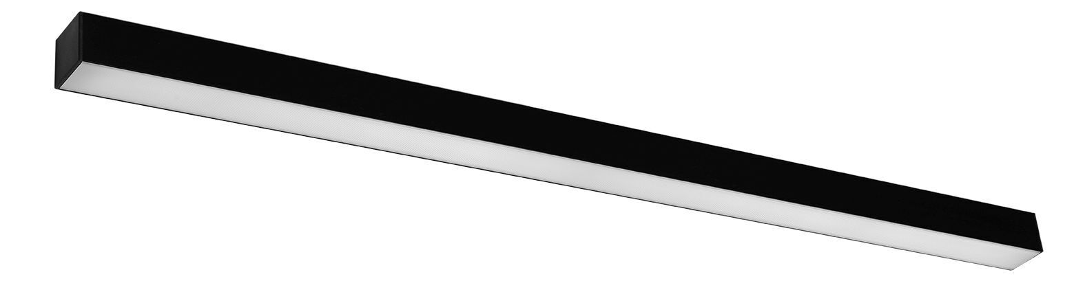 LED Wandleuchte Schwarz Metall 118 cm lang 4000 K 3640 lm