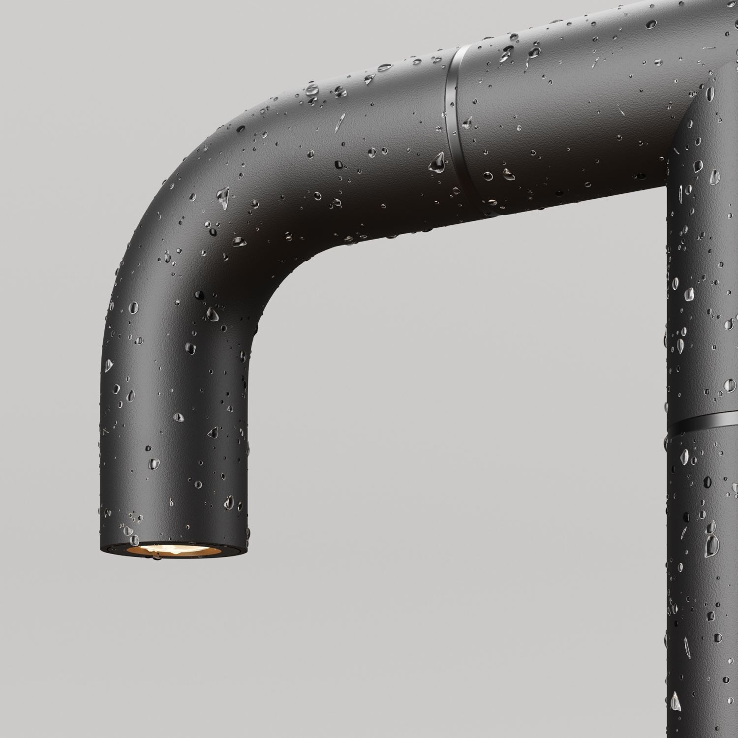 Waschtischarm, Küchenarm, Wasserhahn, Metalloberfläche, Wasserhahn-Griff