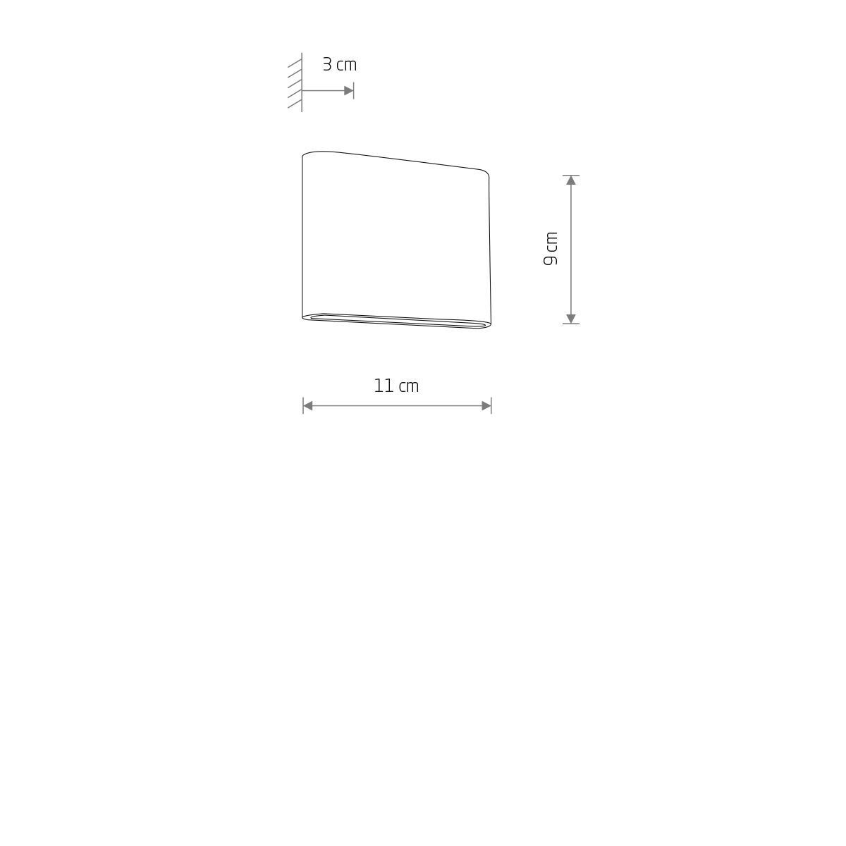 LED Außenwandleuchte Up Down Aluminium IP54 in Messing Geldbörse, keilförmig, Brieftasche, Kartenhalter, kompakt