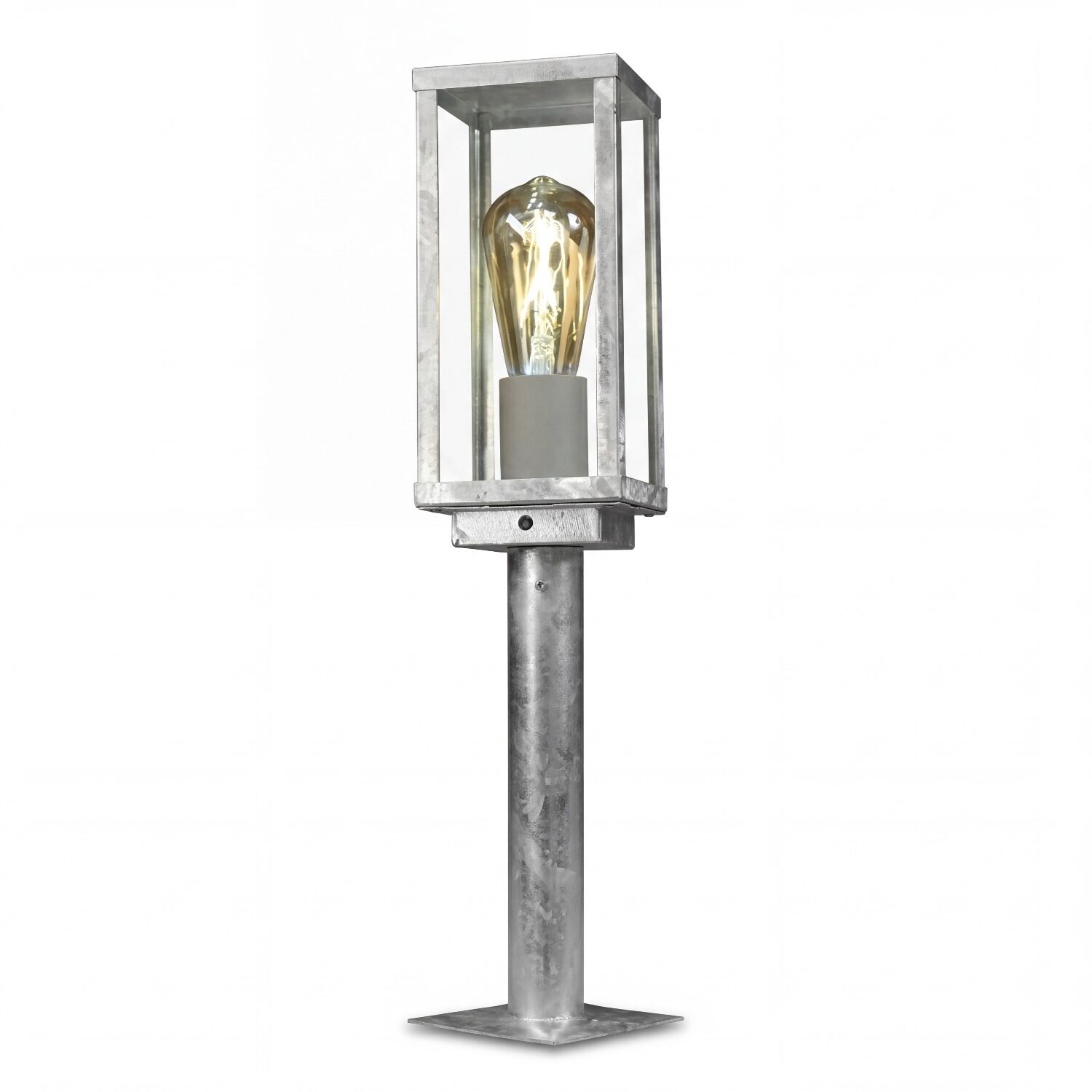 Sockelleuchte Vintage Aluminium in Zink IP44 E27 50 cm Außenlampen, Gartenlampe, Lampe, Standleuchte, Metall