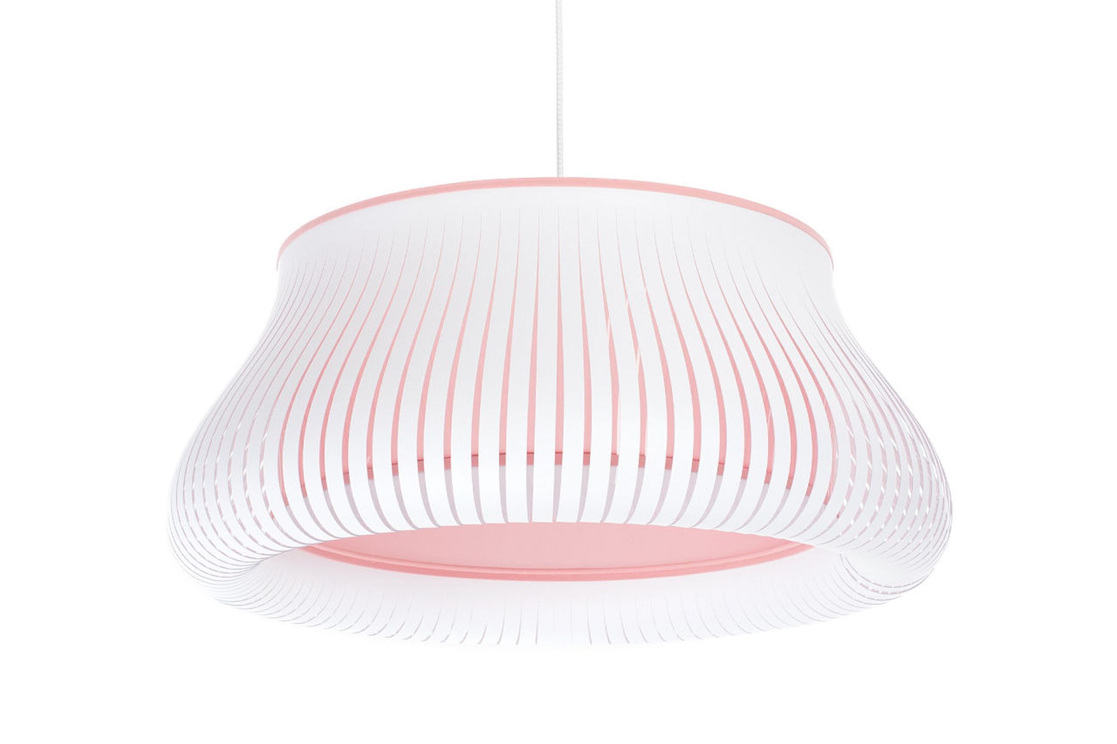 Hängelampe Weiß Rosa blendarm E27 Ø30 cm rund gemütlich Lampe, Kronleuchter, Lampenschirm