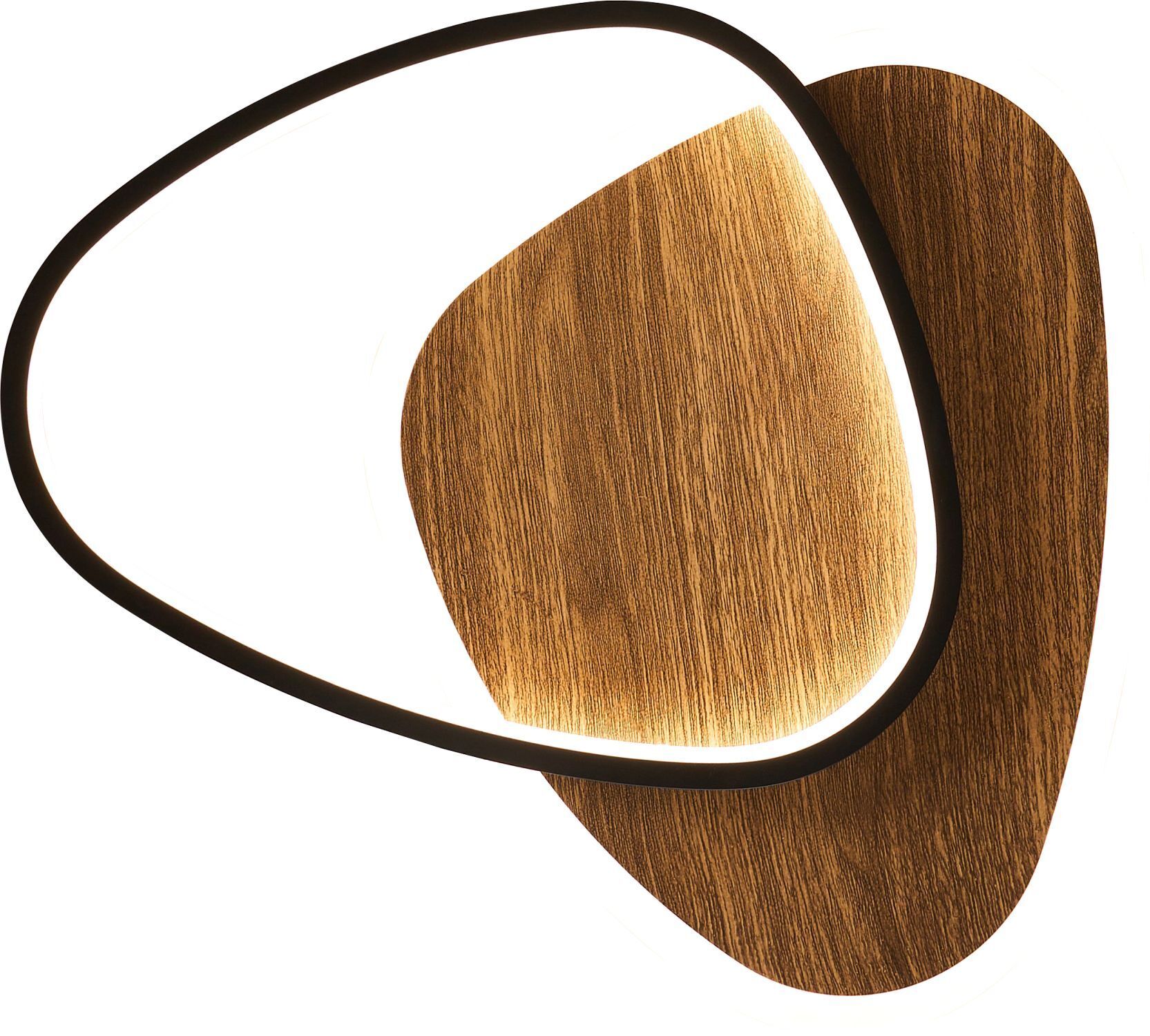 Dimmbare LED Deckenlampe Holz Aluminium L:45 cm 6500 K