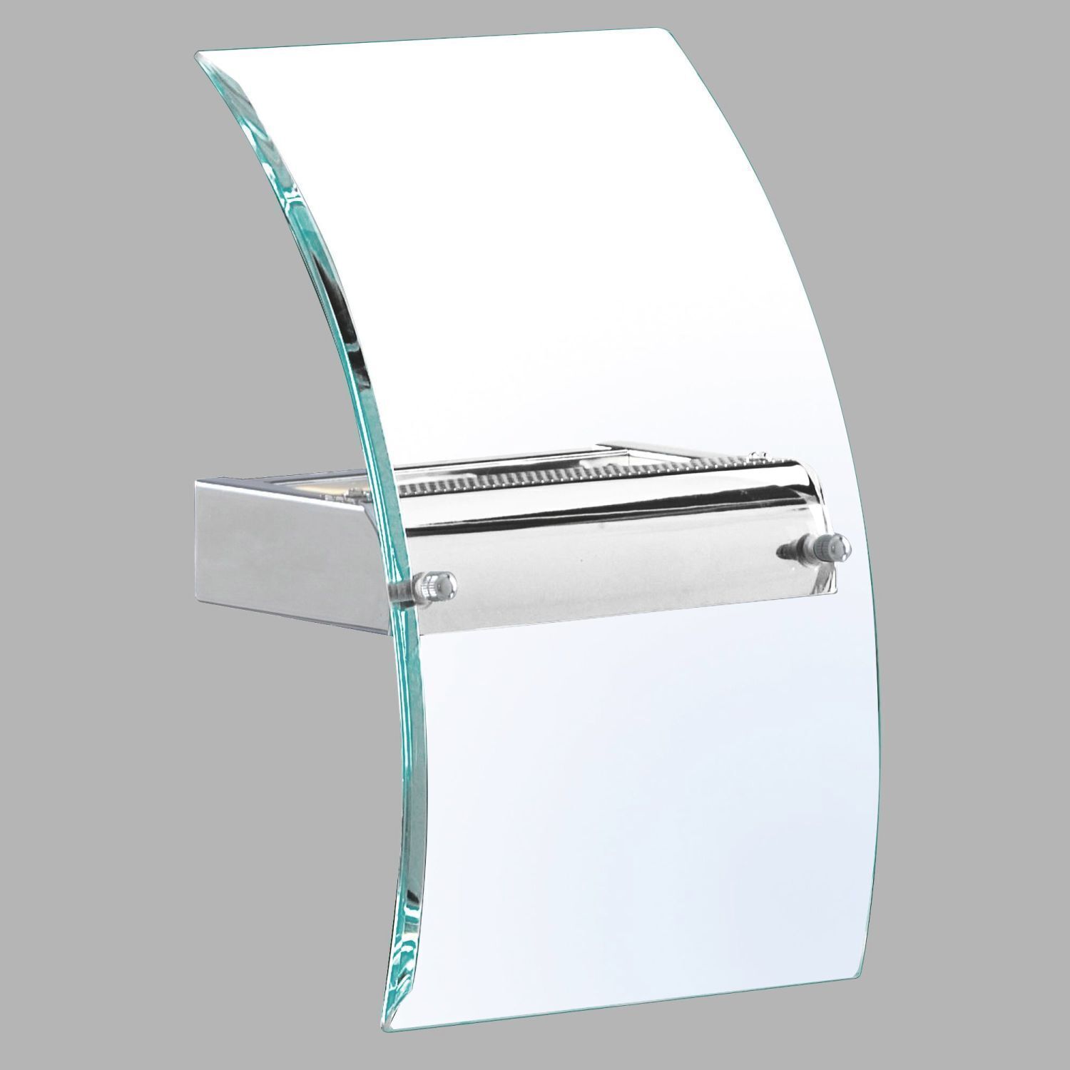 LED Wandleuchte Up Down Chrom Klar H: 29 cm Glas Metall LED Wandleuchte Up Down Chrom Klar H: 29 cm Glas Metall