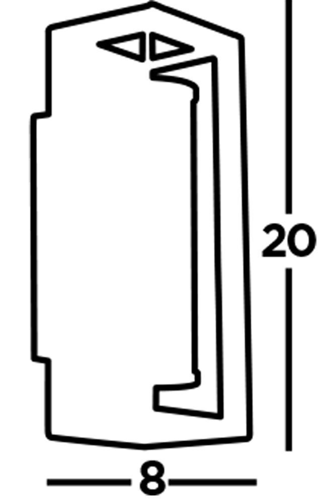 LED Badlampe Wand IP44 Schwarz Weiß H: 20 cm blendarm