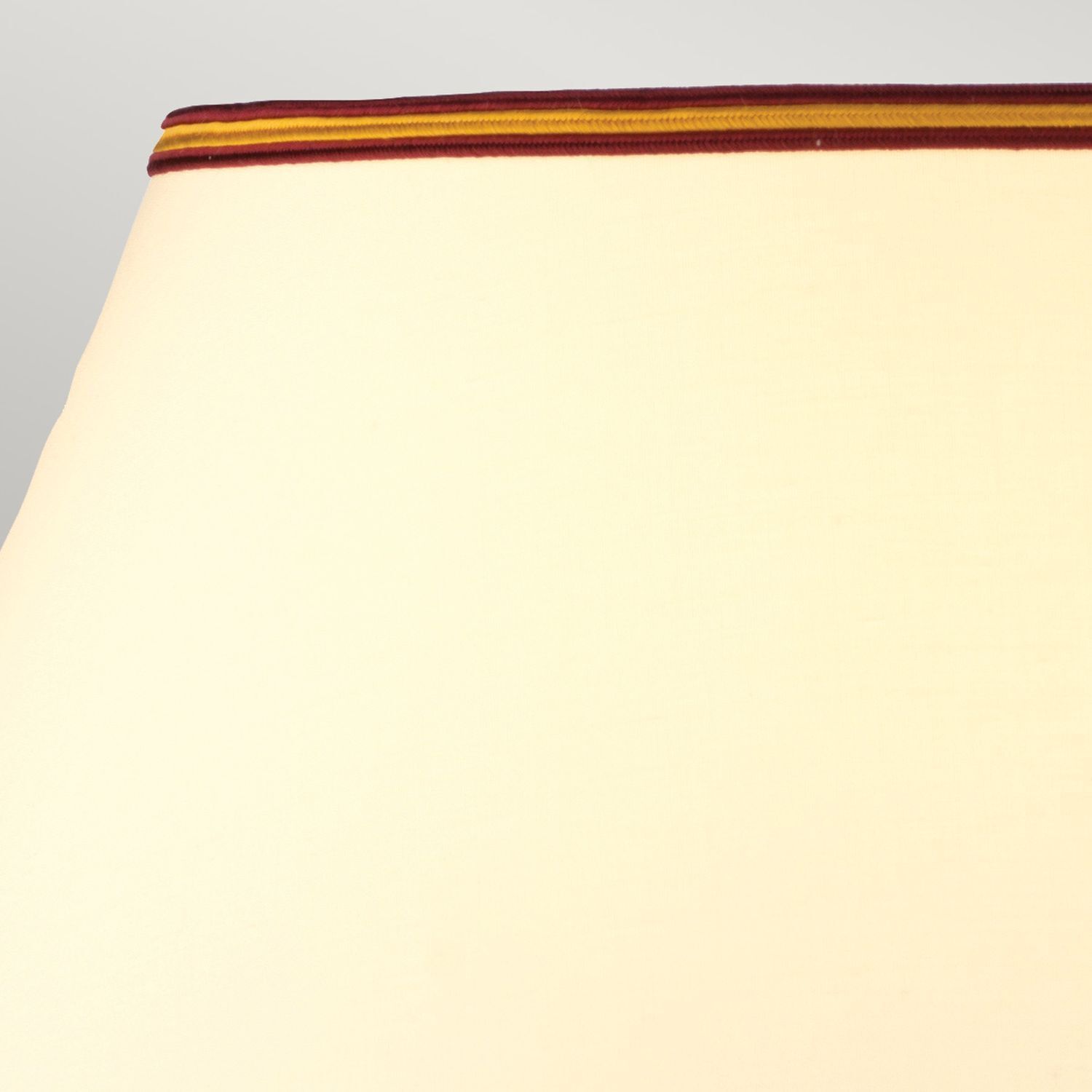 Tischleuchte Porzellan 56 cm Rot Ecru E27 Stoffschirm
