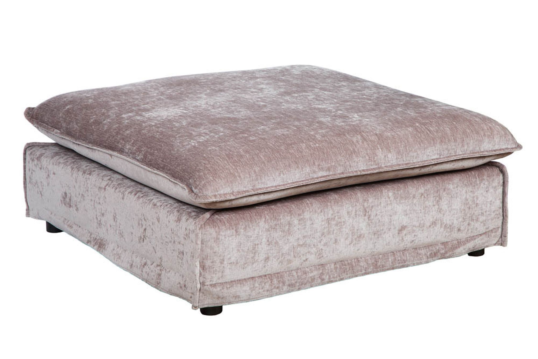 Sitzhocker Samt in Taupe B: 100 cm waschbarer Bezug