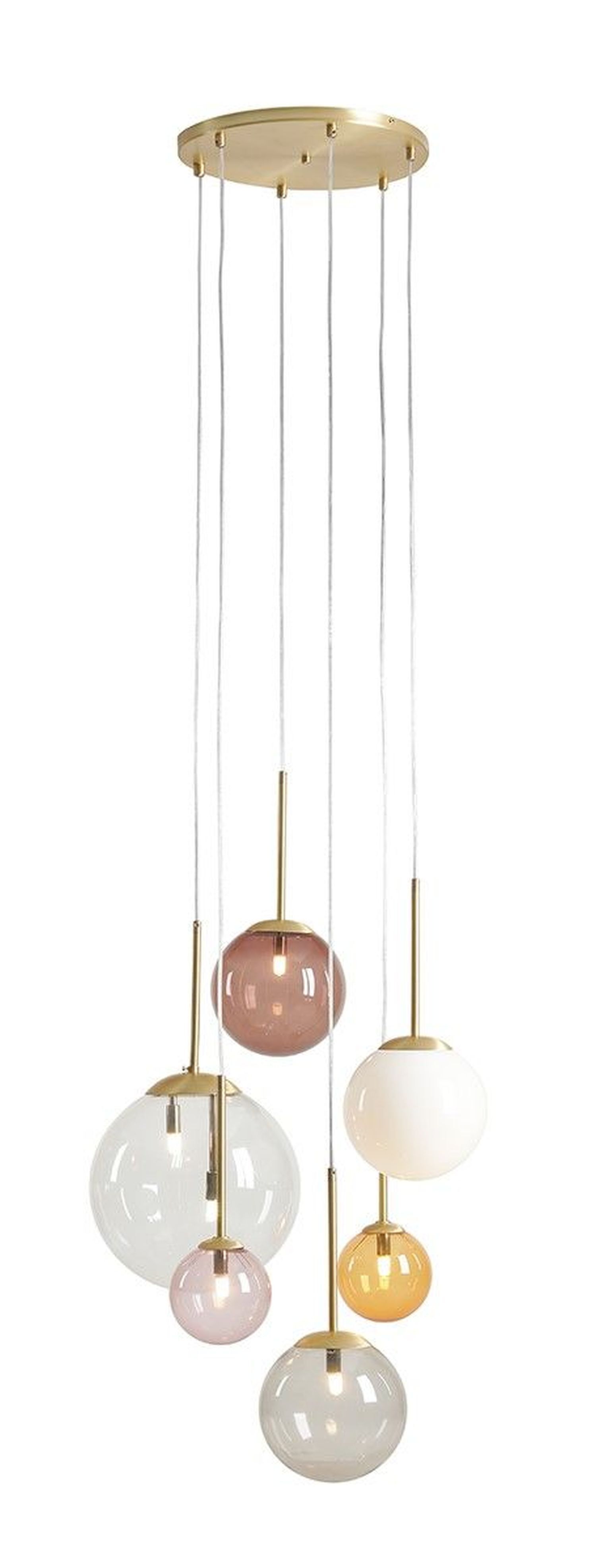 Elegante Hängelampe in Gold Weiß Schwarz Bernstein