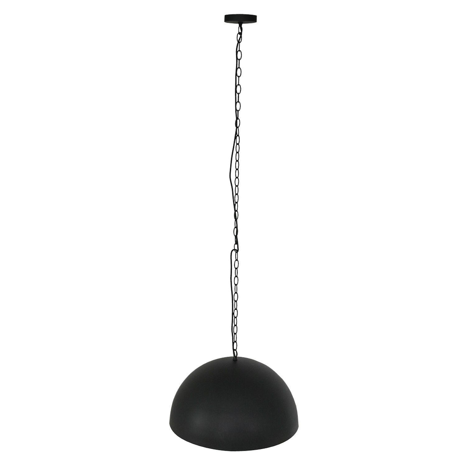 Runde Hängelampe Metall in Schwarz Gold 50 cm Modern