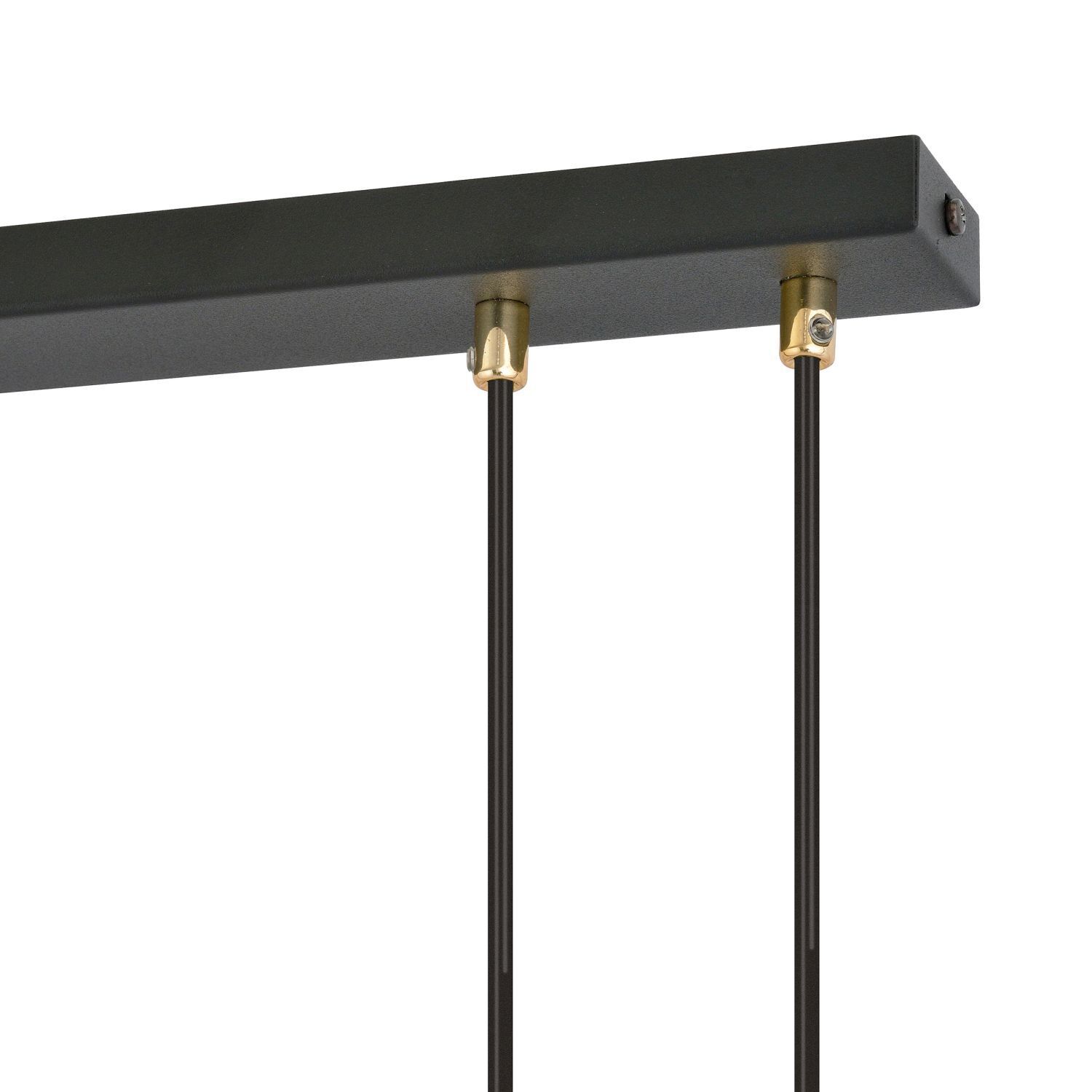 Hängeleuchte 4-flammig E14 Glas Metall B: 92 cm Schwarz Gold