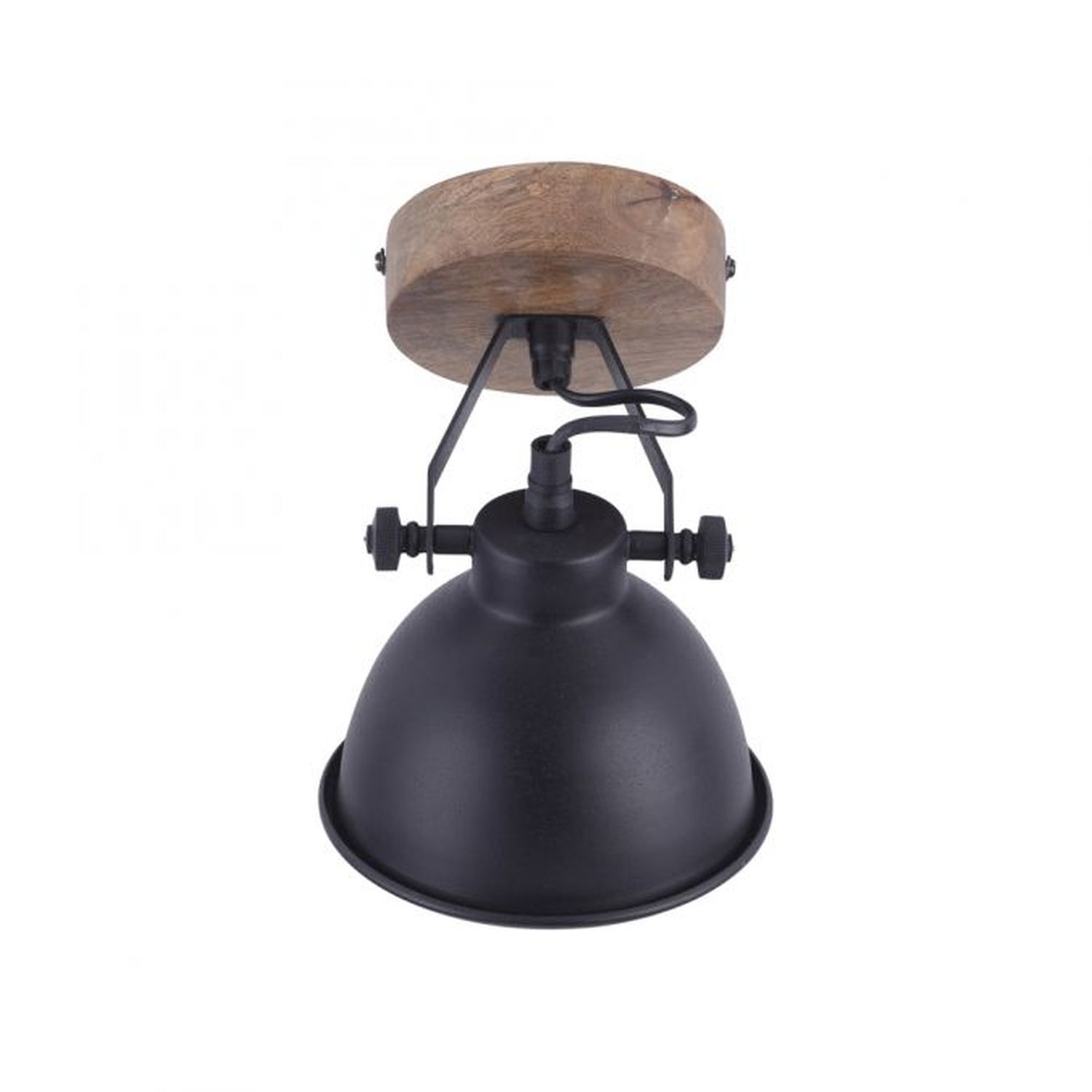 Flexibler Deckenspot Holz Metall E14 B:15 cm Industrial