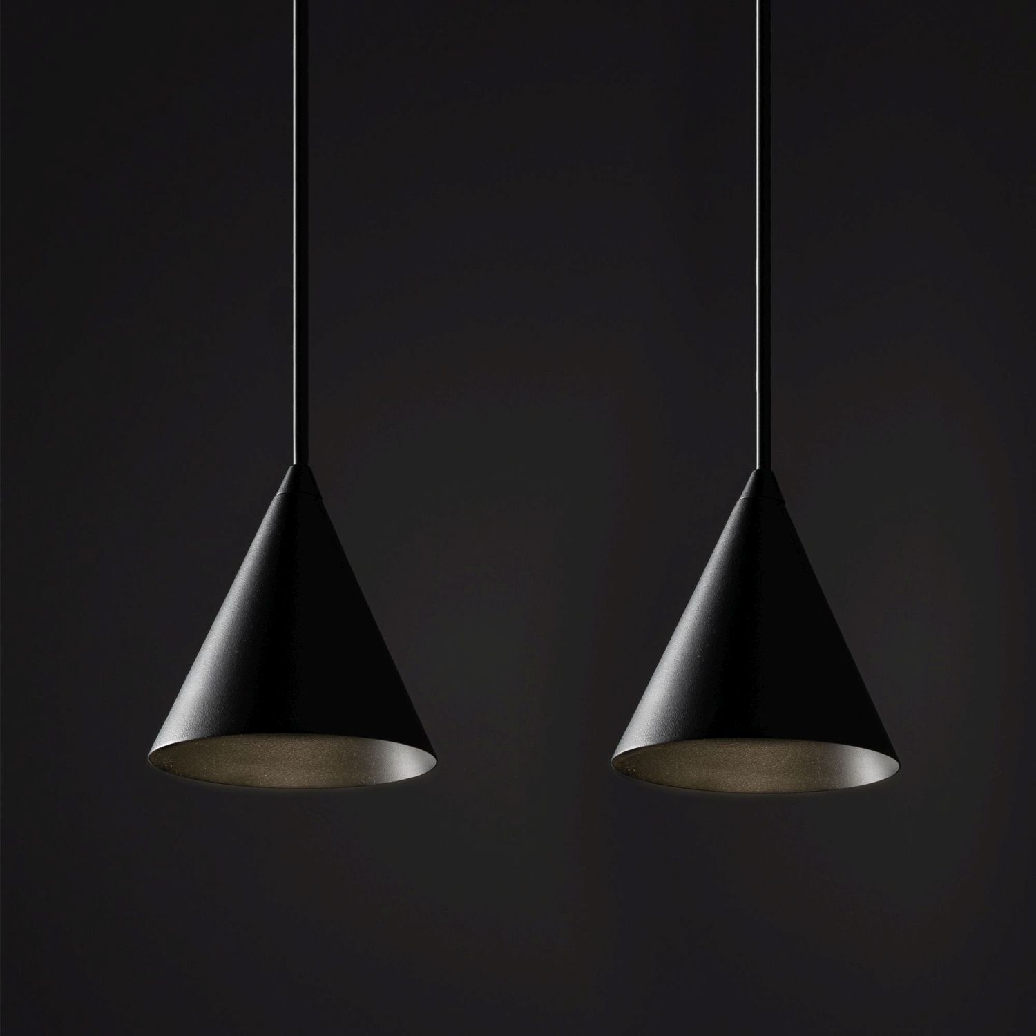 Pendellampe, Kegelform Schirm, schwarze Lampe, hängendes Licht, modernes Leuchtmittel