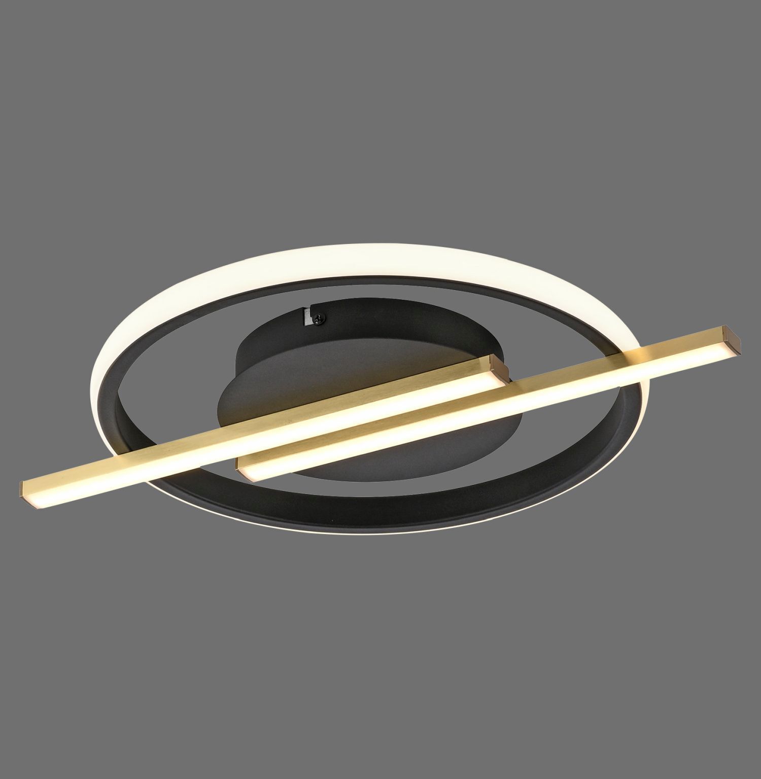 LED Deckenlampe Modern Schwarz Messing 3000 K dimmbar
