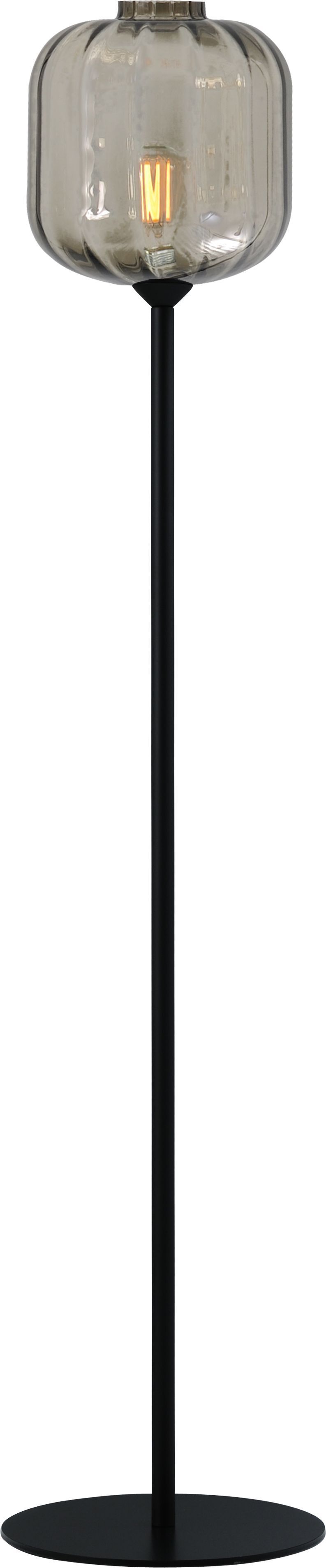 Stehlampe Schwarz Glas Metall 163 cm für E27 ELYA