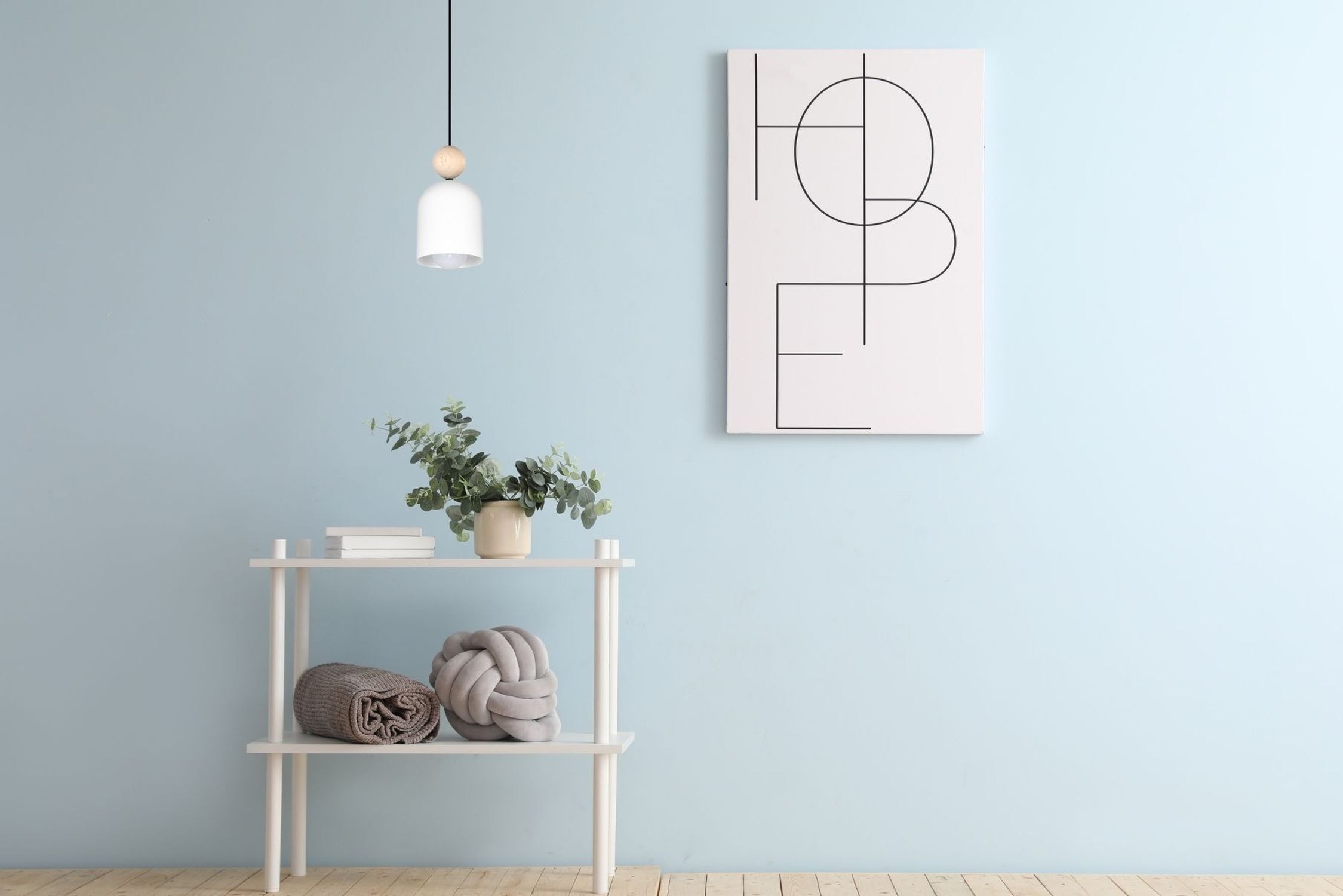 Wohnliche Hängelampe Metall Holz E27 Ø11 cm rund Pflanze