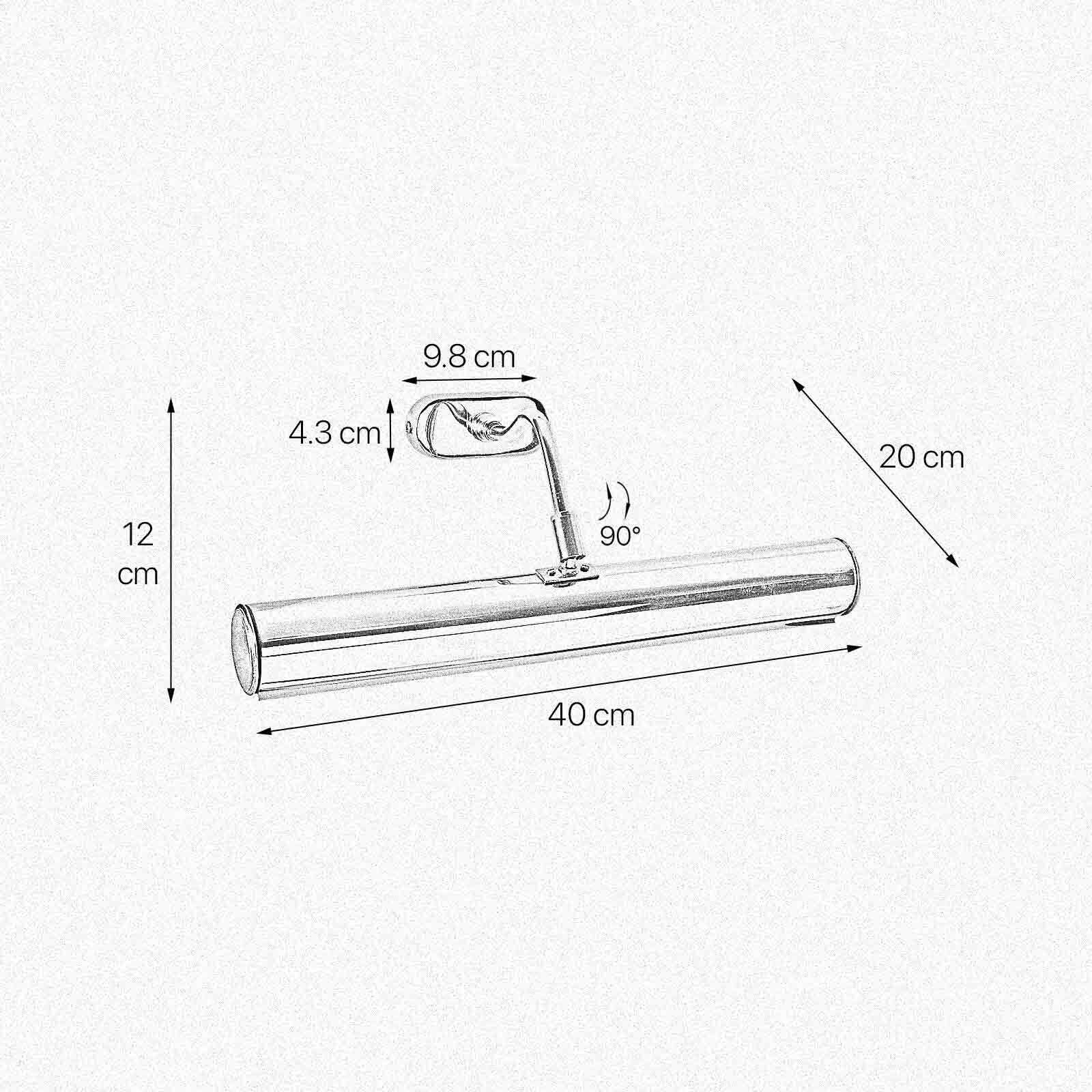 Bilderleuchte Messing B: 40 cm 2x E14 schwenkbar Bilderleuchte Messing B: 40 cm 2x E14 schwenkbar