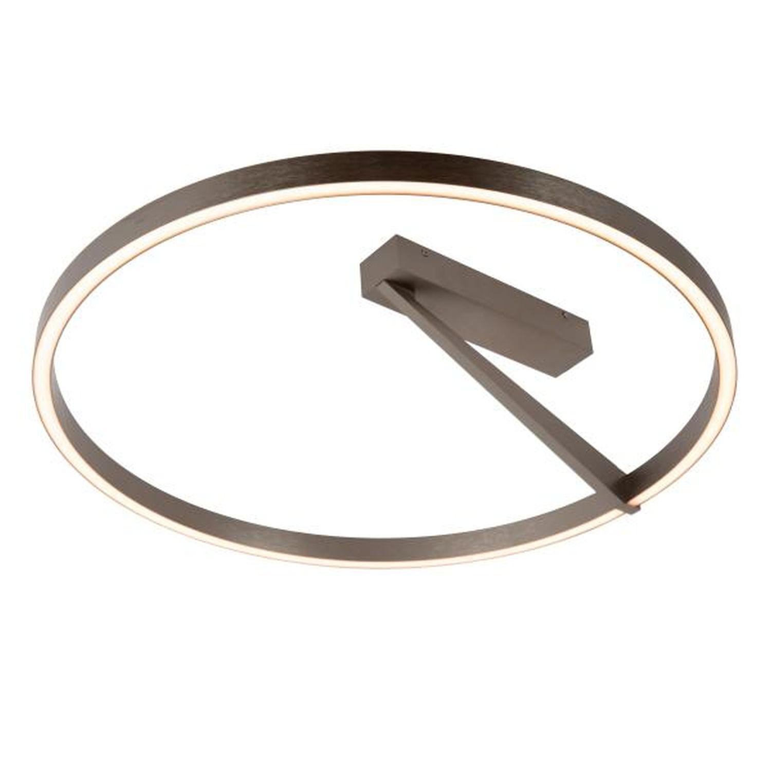 Deckenleuchte, Ringschirm, LED-Ring, Wand-/Deckenleuchte, metallisch