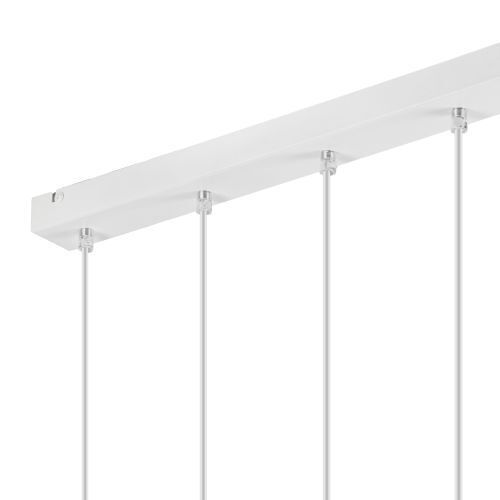 Weiß Pendelleuchte Holz 5xE27 lang Modern Esstisch
