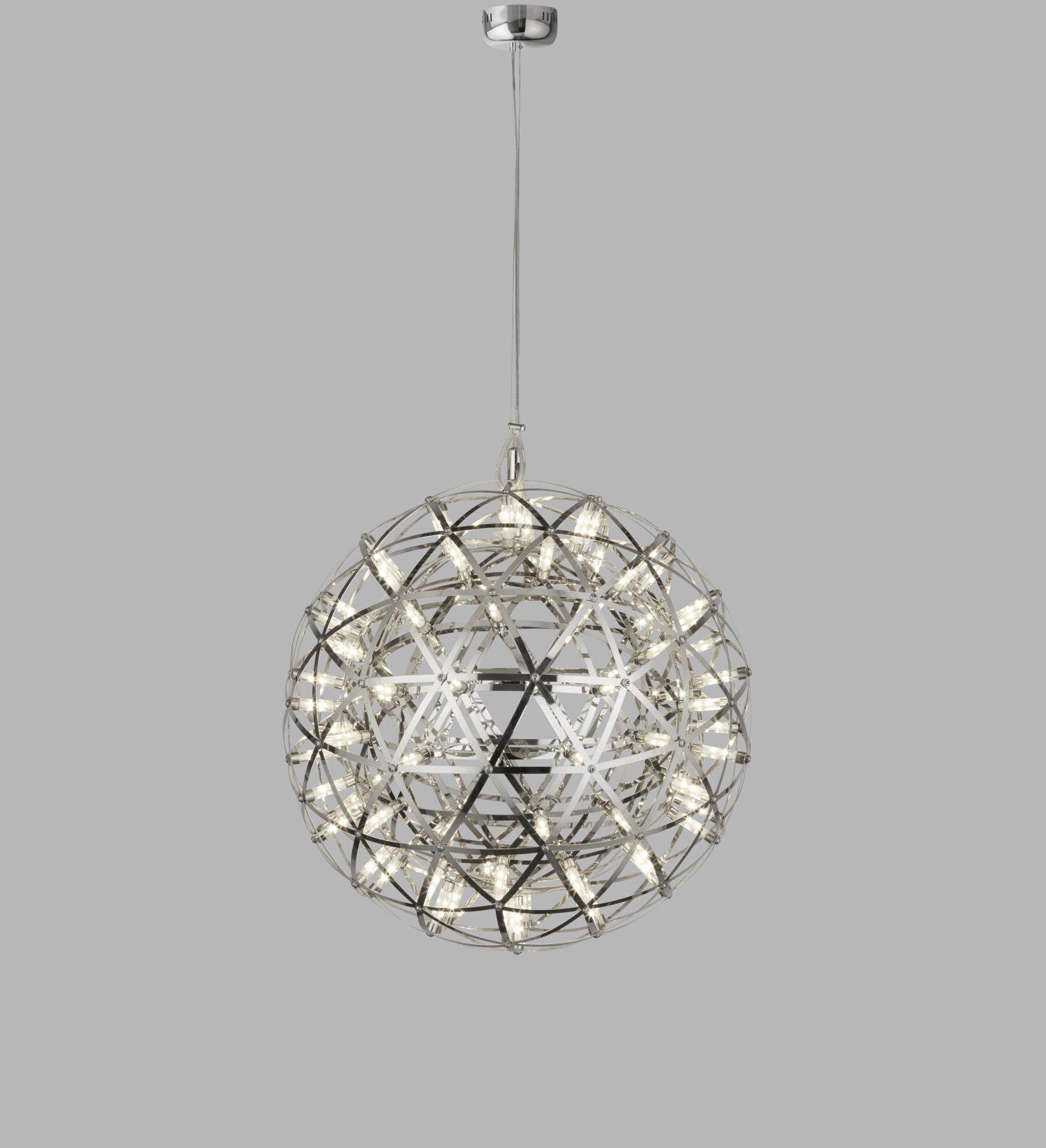 LED Hängelampe Chrom 3000 K rund Ø 41 cm Metall