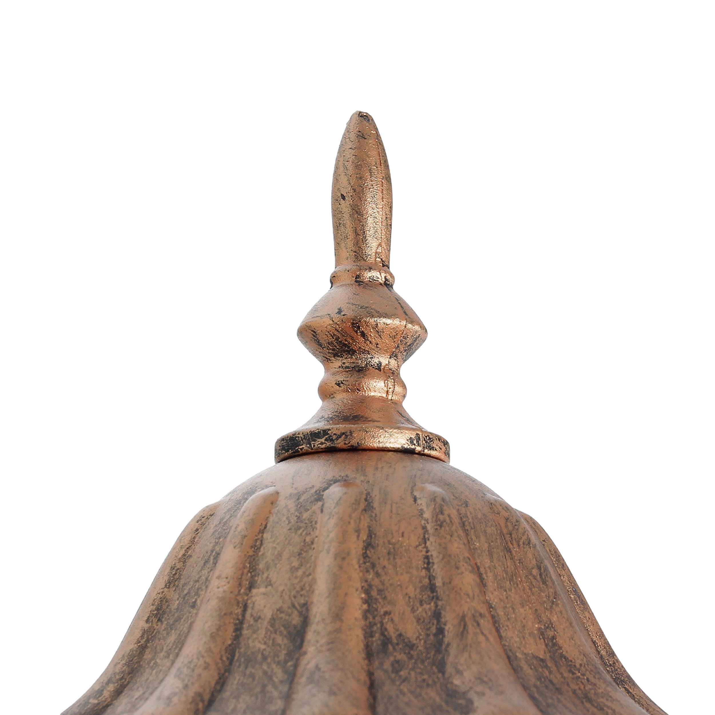 Laterne Wandlampe Außen rustikal wetterfest MILANO Bronze, Rauchrohr