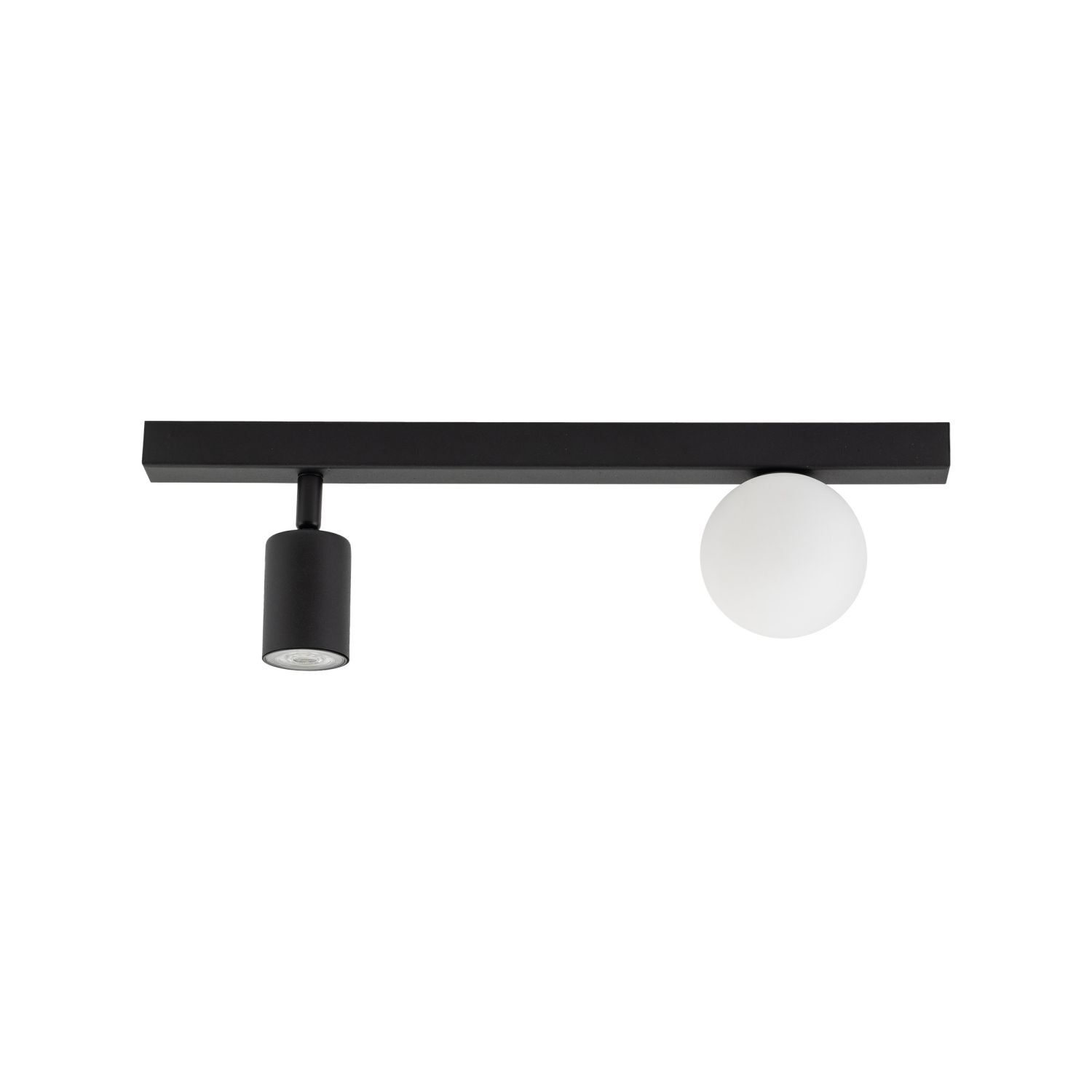 Deckenstrahler Glas Metall 49 cm Schwarz Weiß GU10 + G9