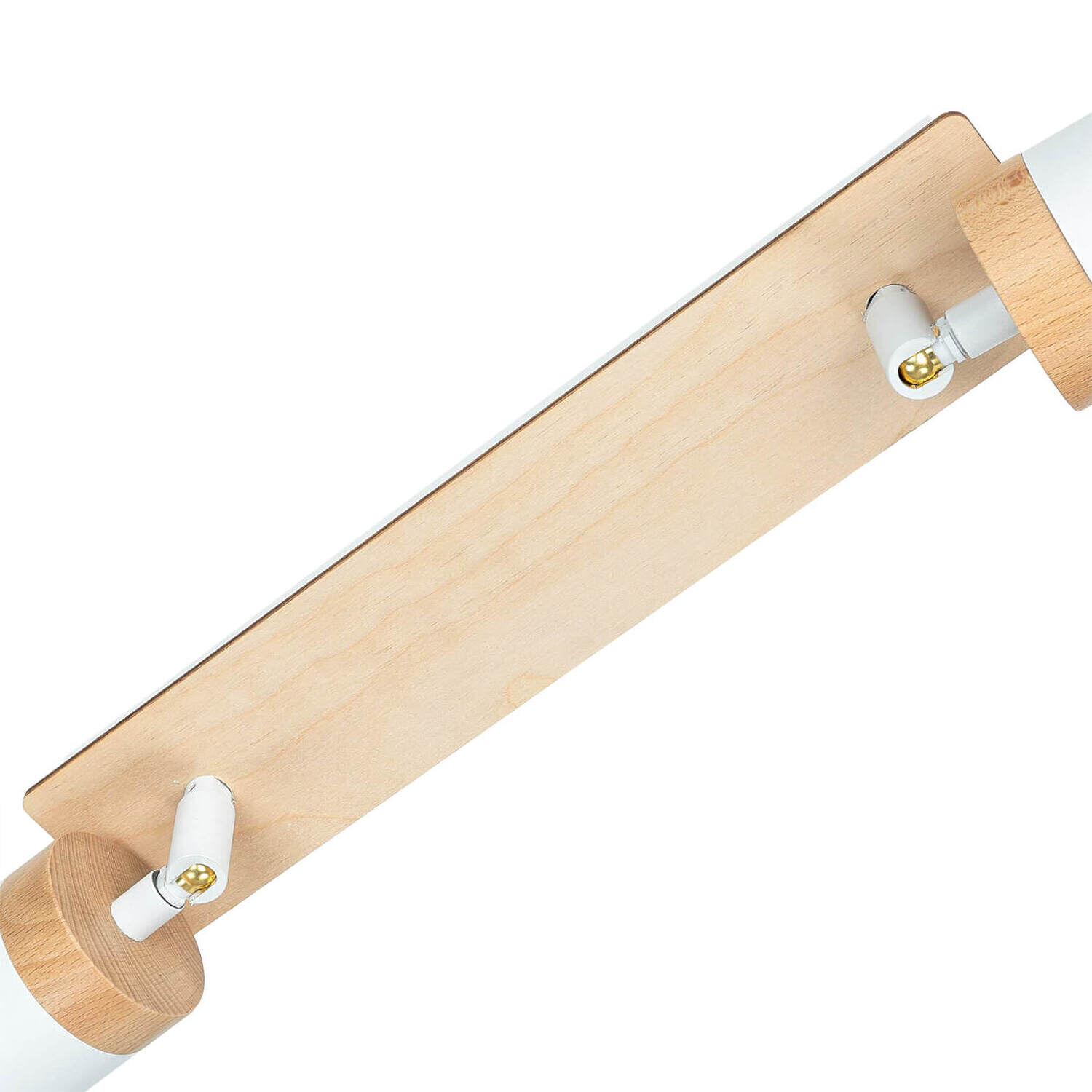 Deckenstrahler Weiß Skandinavisch mit Holz 2x GU10 Deckenstrahler Weiß Skandinavisch mit Holz 2x GU10