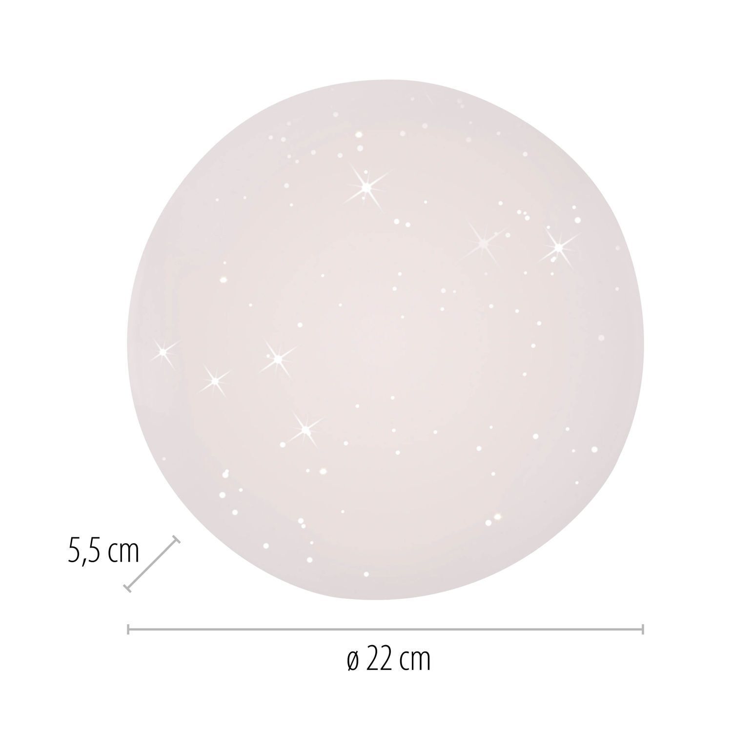 LED Deckenlampe Sternenhimmel Ø22 cm 3000 K gemütlich