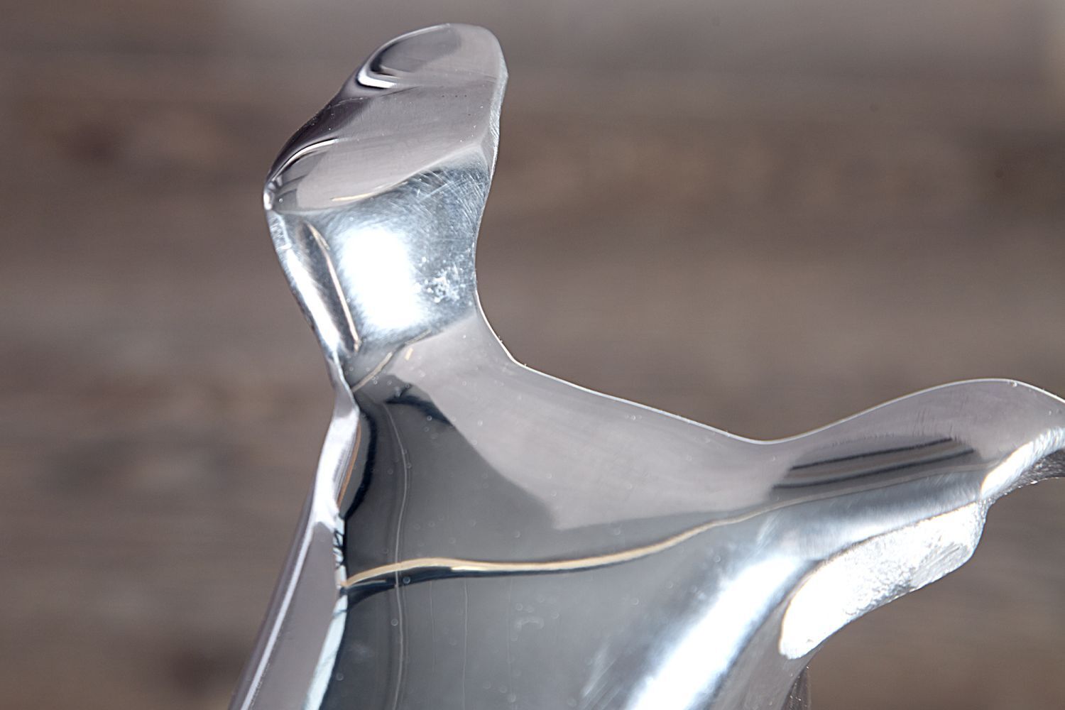 Deko Statue Windhund Aluminium 25x40 cm in Silber Wasser, Architektur, Springbrunnen