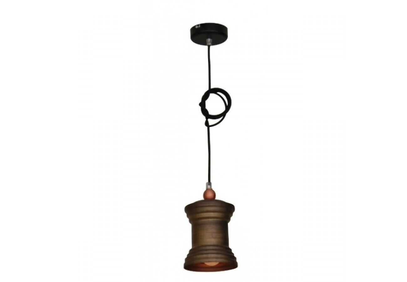 Rustikale Pendelleuchte Kelila in Braun-Beige Lampe