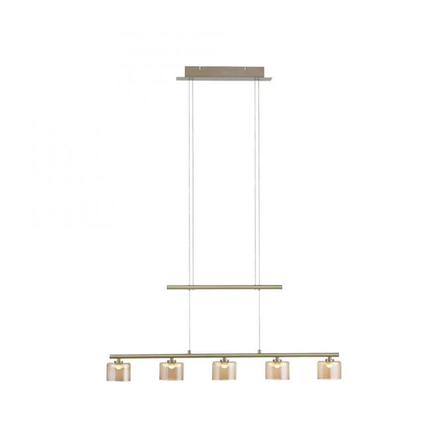 LED Pendelleuchte Glas in Bernstein blendarm 80 cm 20 W