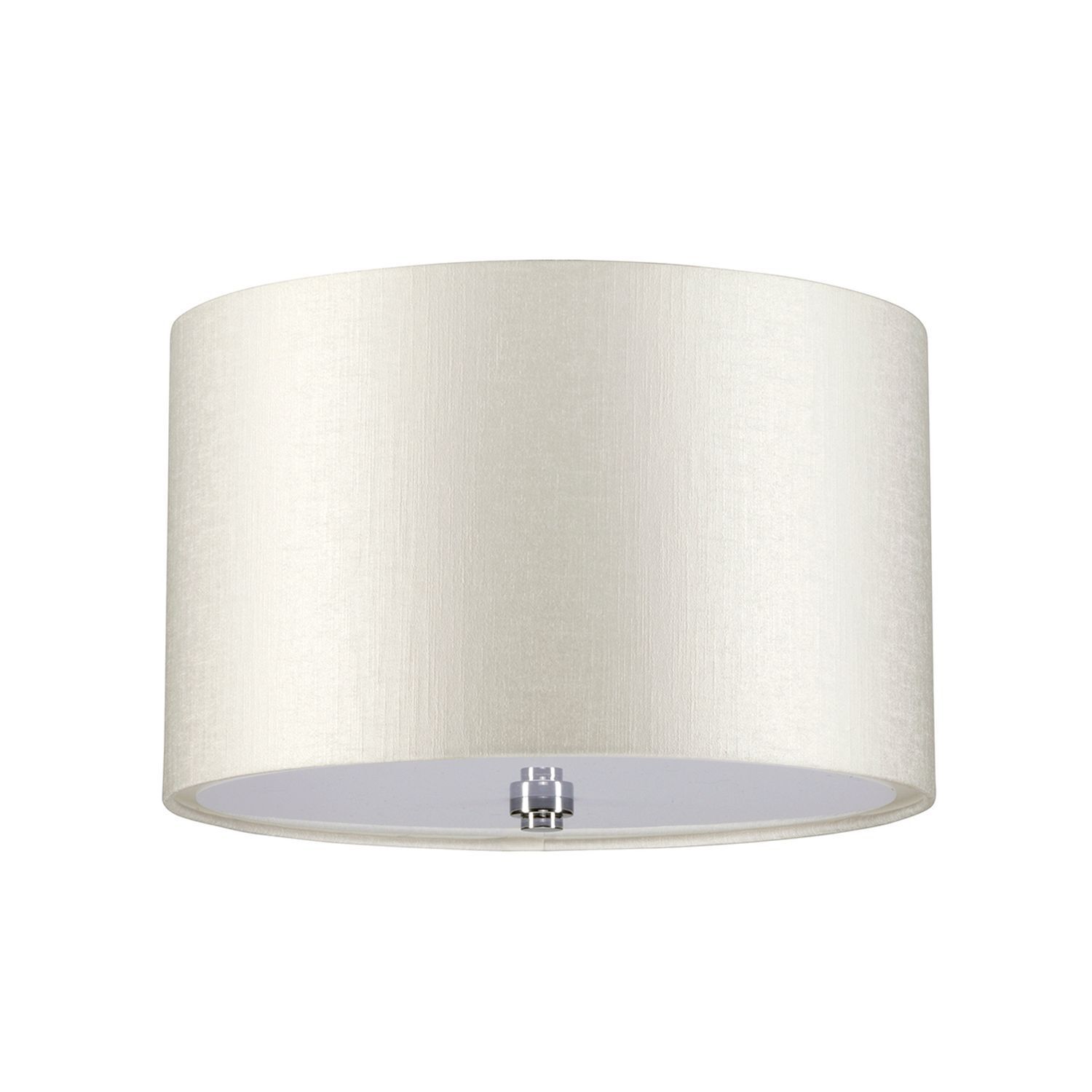 Deckenlampe Stoff rund Ø36cm Creme Chrom Modern VARINDA