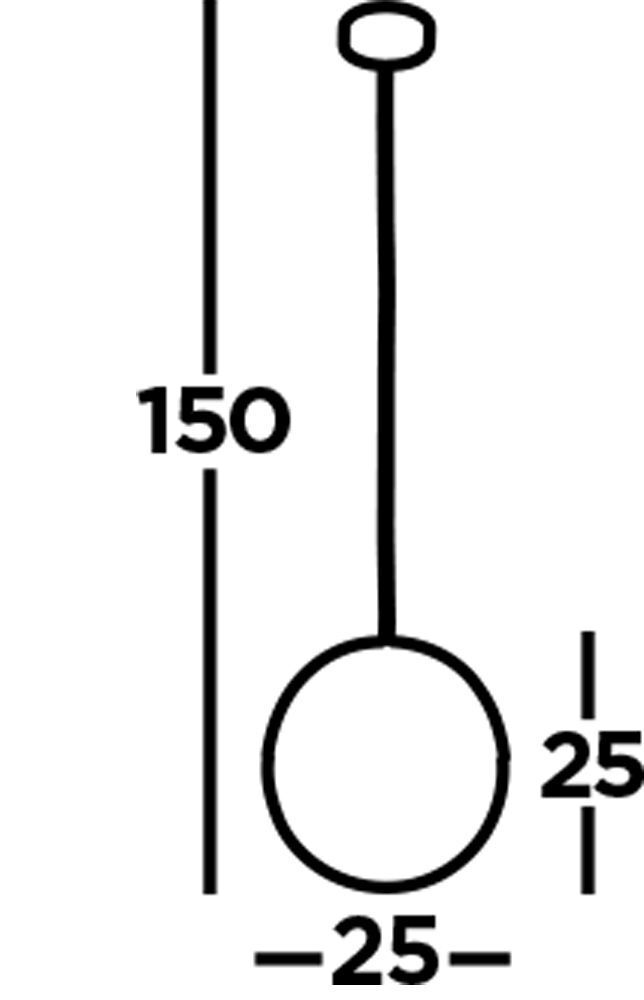 Hängelampe rund Ø 25 cm in Messing Weiß Metall Glas
