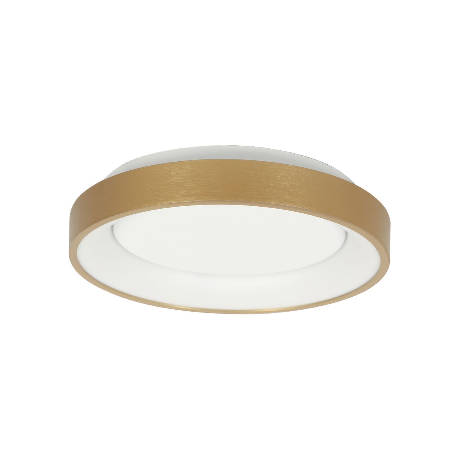 LED Deckenlampe in Gold Weiß Ø28 cm 2700 K wohnlich