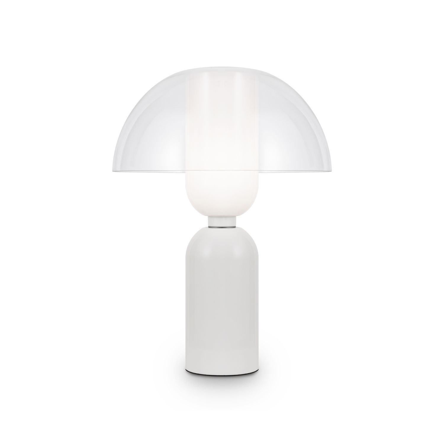 Tischlampe Keramik Glas Ø 30 cm 42,5 cm hoch Weiß E14