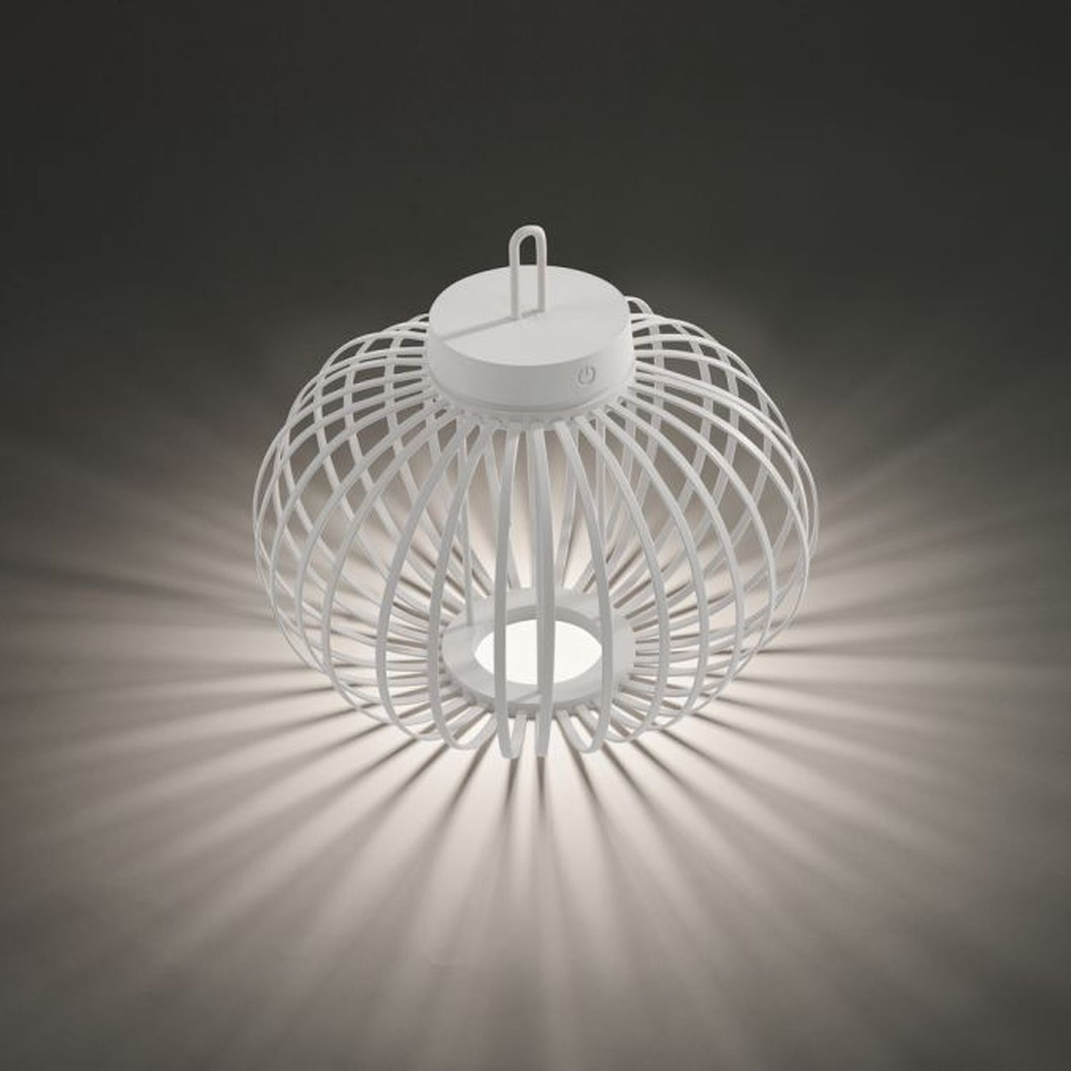 LED Akku Tischleuchte Weiß Dimmer Touch 33 cm IP44 2 W Lampe