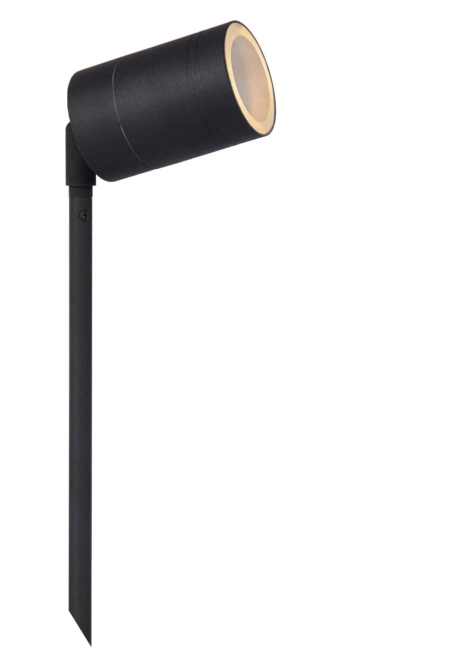 Erdspießstrahler Stahl Schwarz GU10 H:36 cm flexibel Scheinwerfer, Spot-Lampe, Außenlampe, LED-Lampe, Weißes Licht