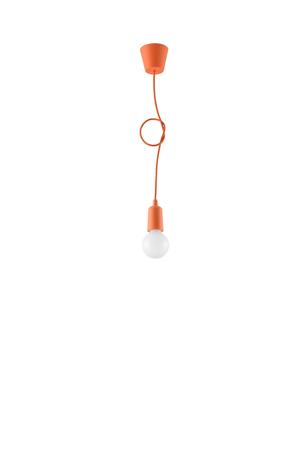 Verstellbare Hängelampe NESSA Tiefe bis 90cm E27 Orange
