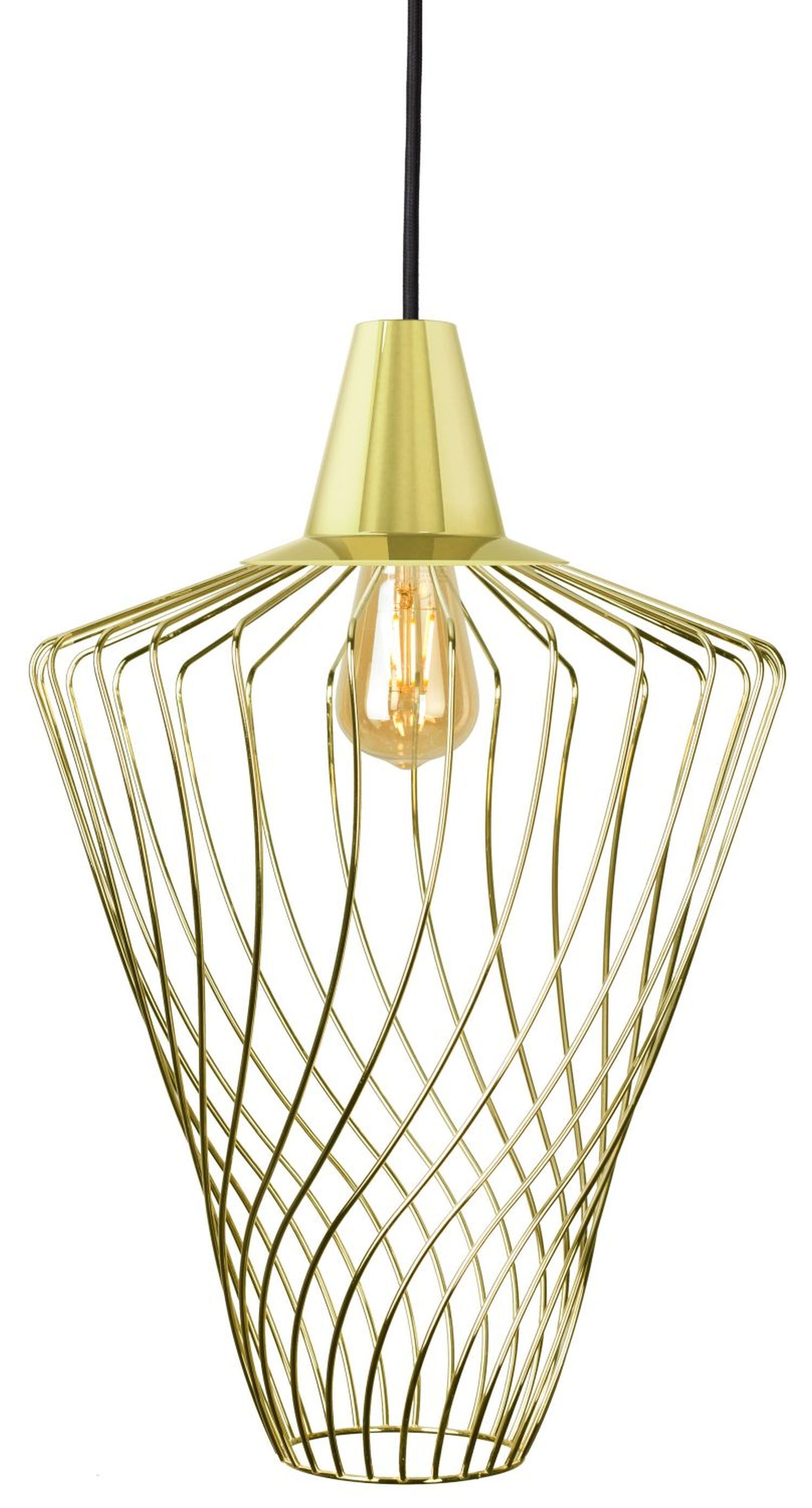 Hängeleuchte Gold Messing Wohnzimmer Lampe TOMMY