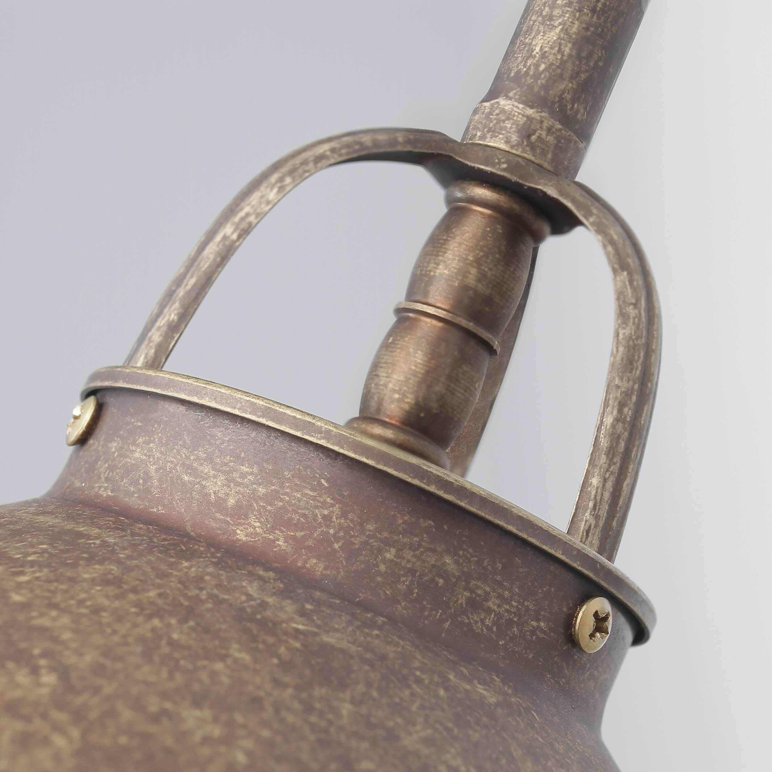 Wand Außenleuchte aus Messing in Antik Bronze Bronze